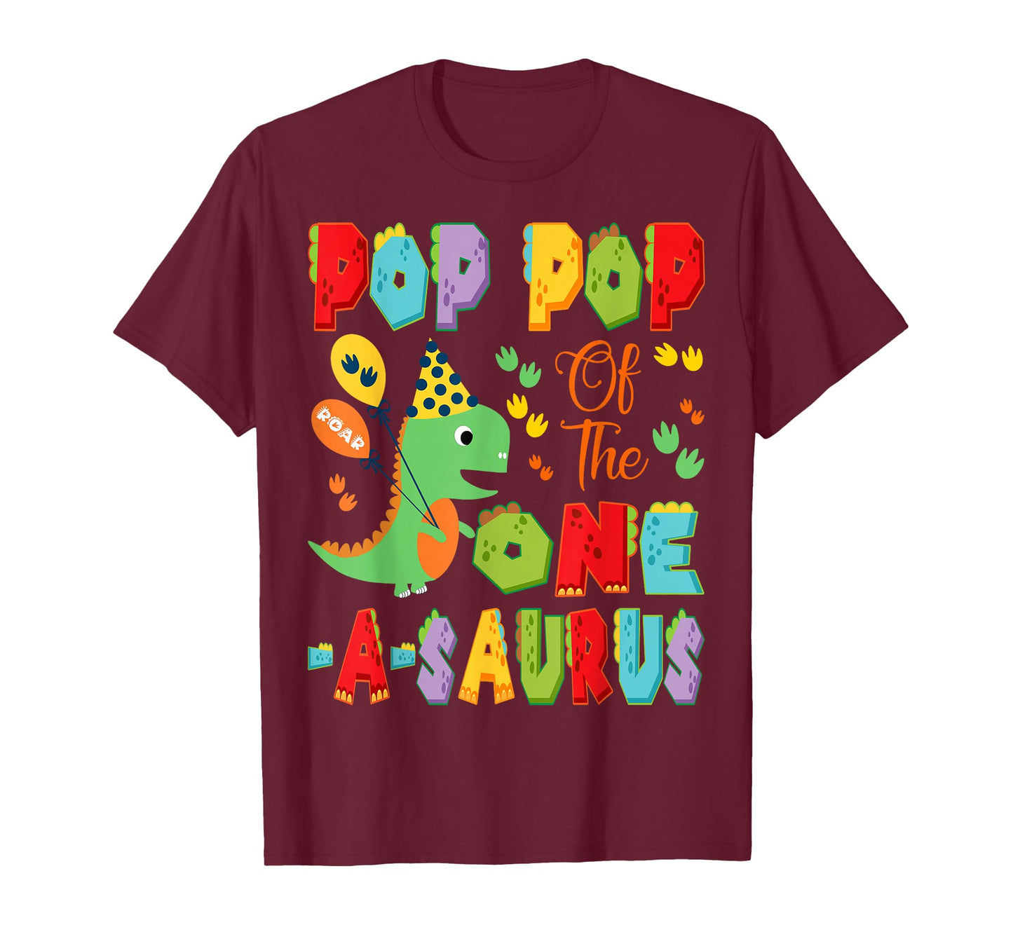 Pop Pop Of The One-A-Saurus 1St Birthday Boy Dinosaur T-Shirt