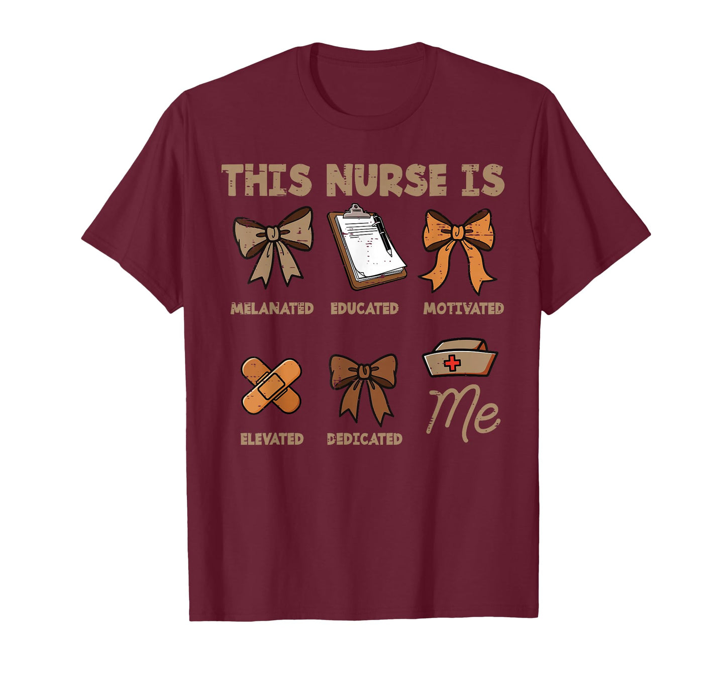 Black History This Nurse Melanated Educated Scrub Top Women T-Shirt