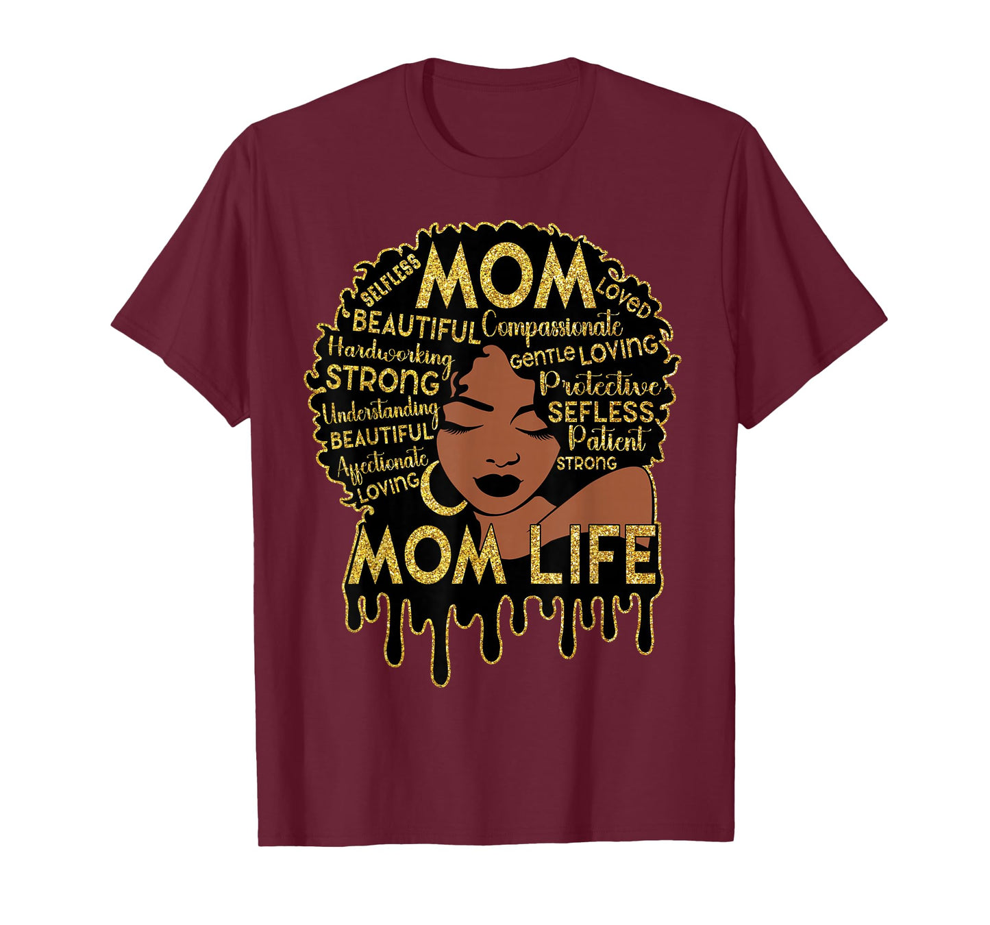 Black Women African American Black Mom Life Mother's Day T-Shirt