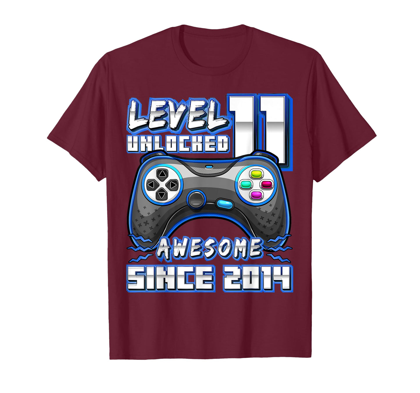 11th Birthday Boy Level 11 Gamer 11 Year Video Game Party T-Shirt