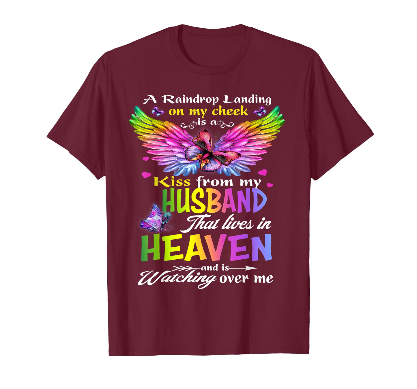Half Of My Heart Is In Heaven With My Husband My Angel T-Shirt