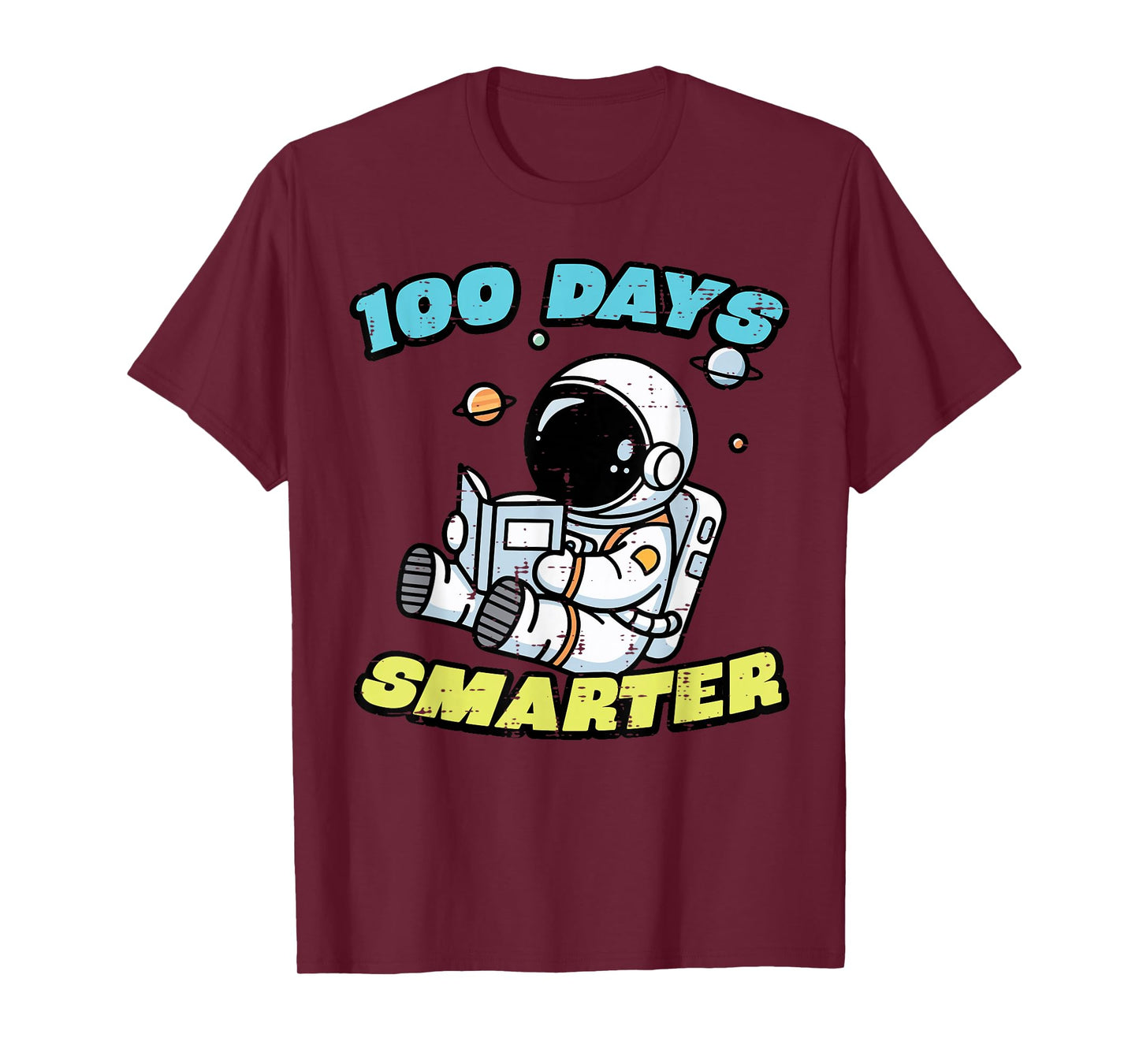 100th Day of School Astronaut 100 Days Smarter Boys Kids T-Shirt