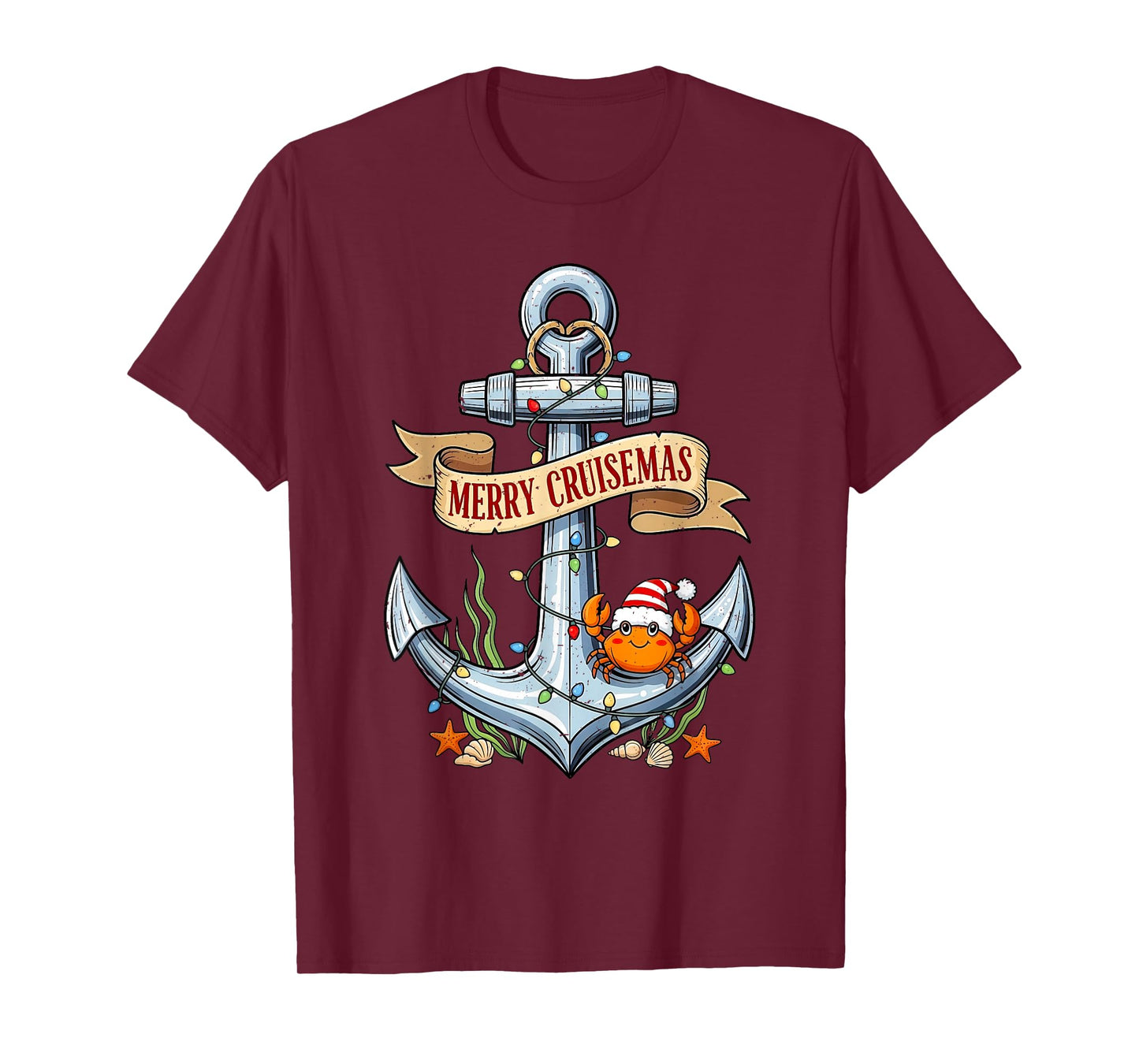 Merry Cruisemas 2025 Nautical Cruise Christmas Family Vibes T-Shirt