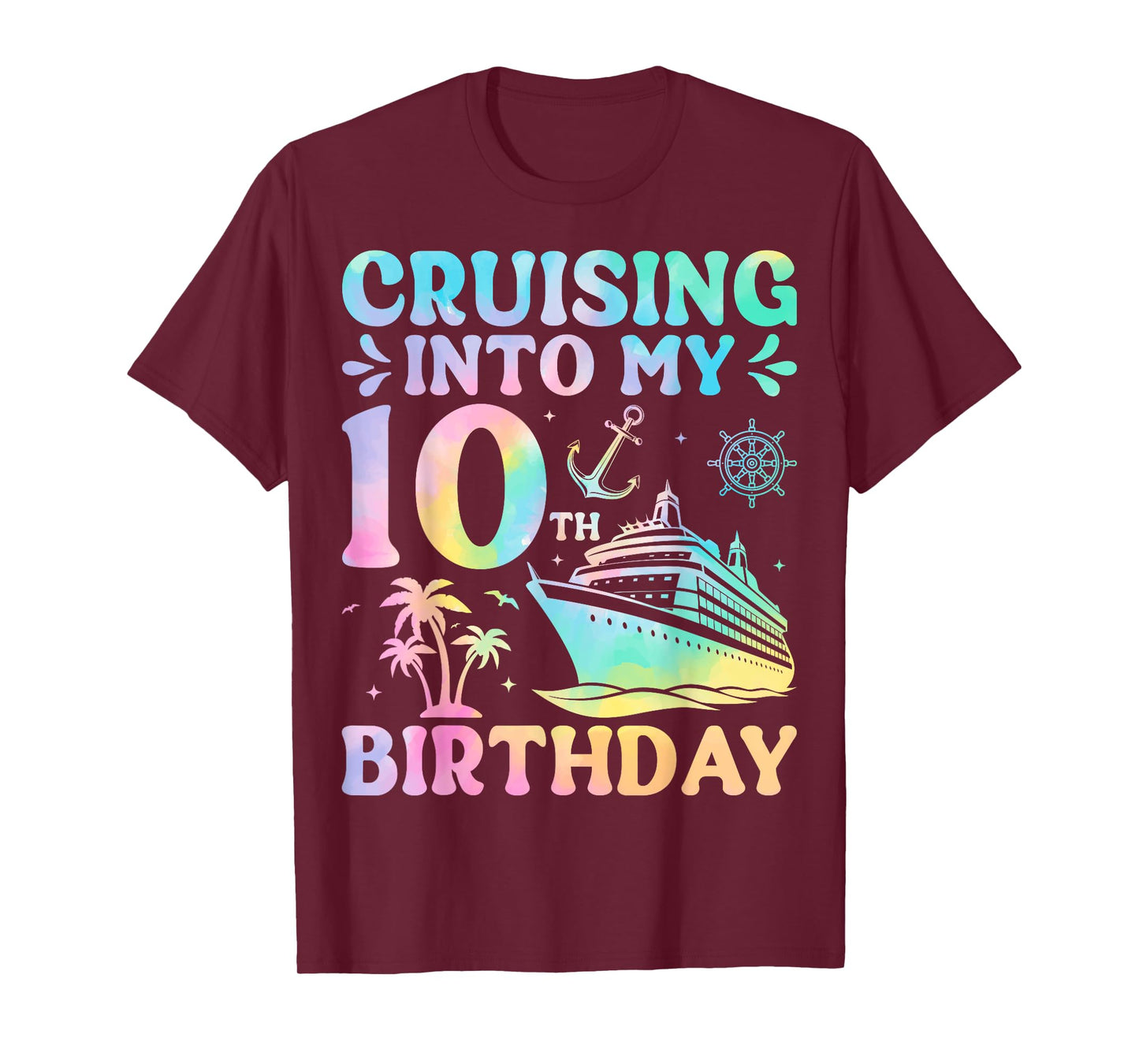 Birthday Cruise Vacation Trip Cruising Into My 10th Birthday T-Shirt