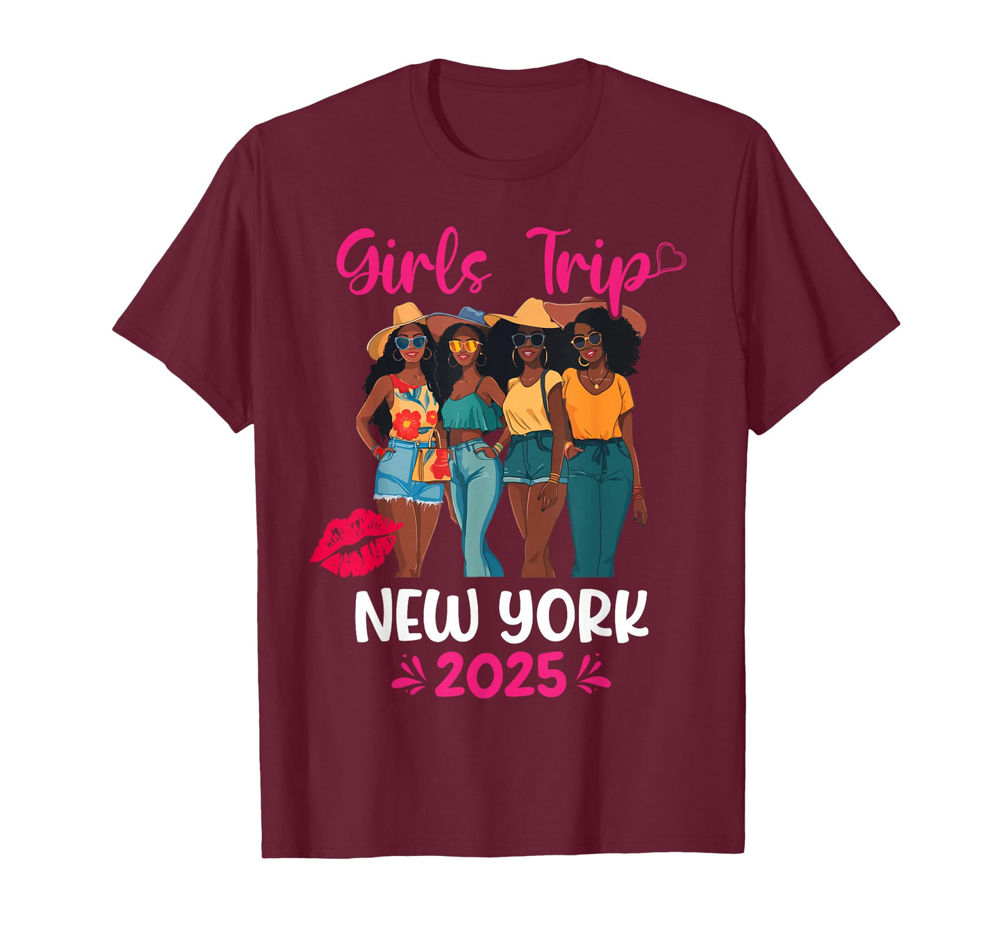 Black Girls Trip New York 2025 Vacation Matching T-Shirt