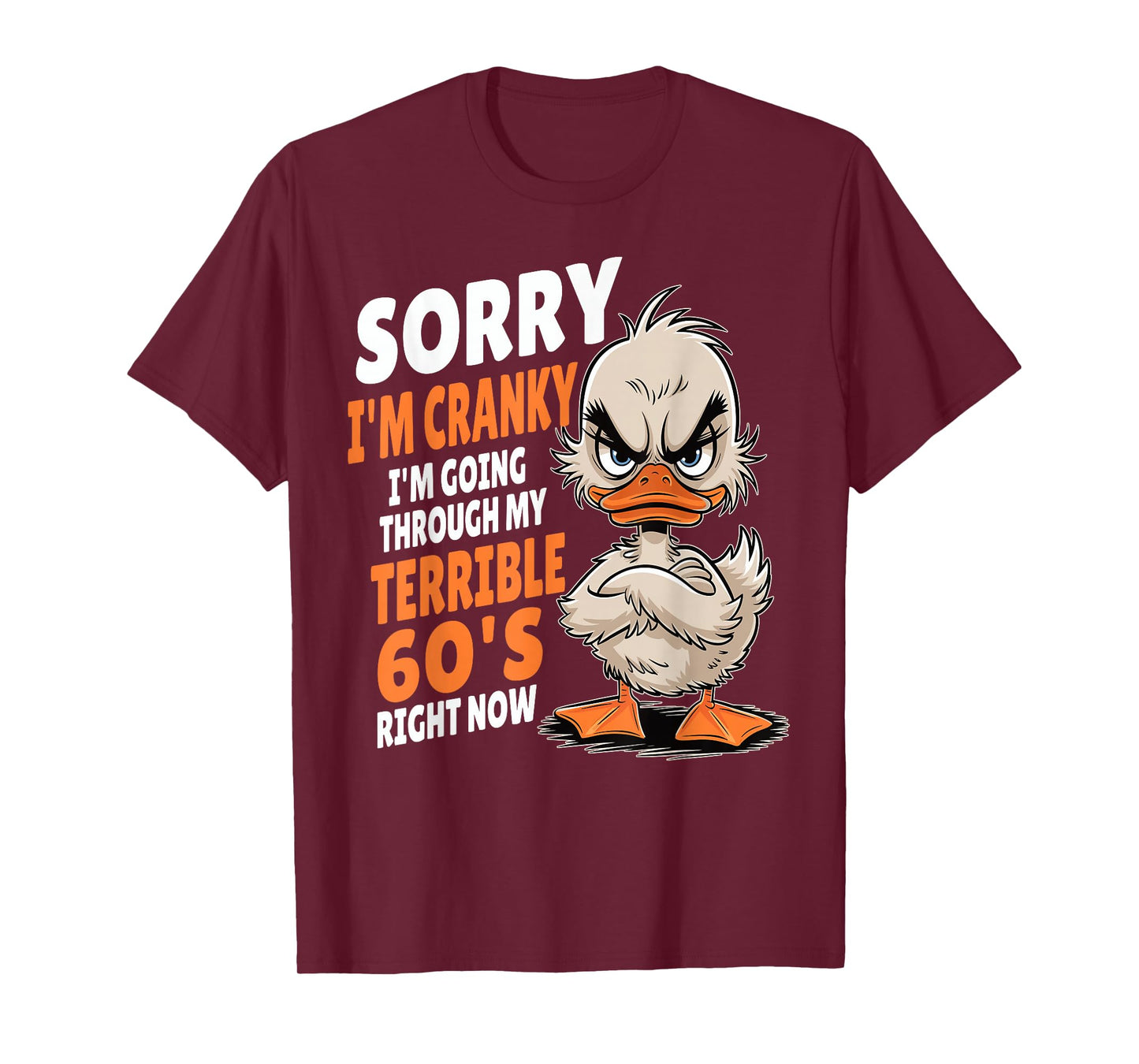 Duck Sorry I'm Cranky I'm Going Through My Terrible 60's T-Shirt