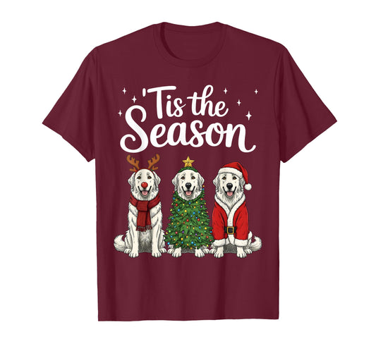 Tis The Season Great Pyrenees Christmas Santa Dog Lover T-Shirt