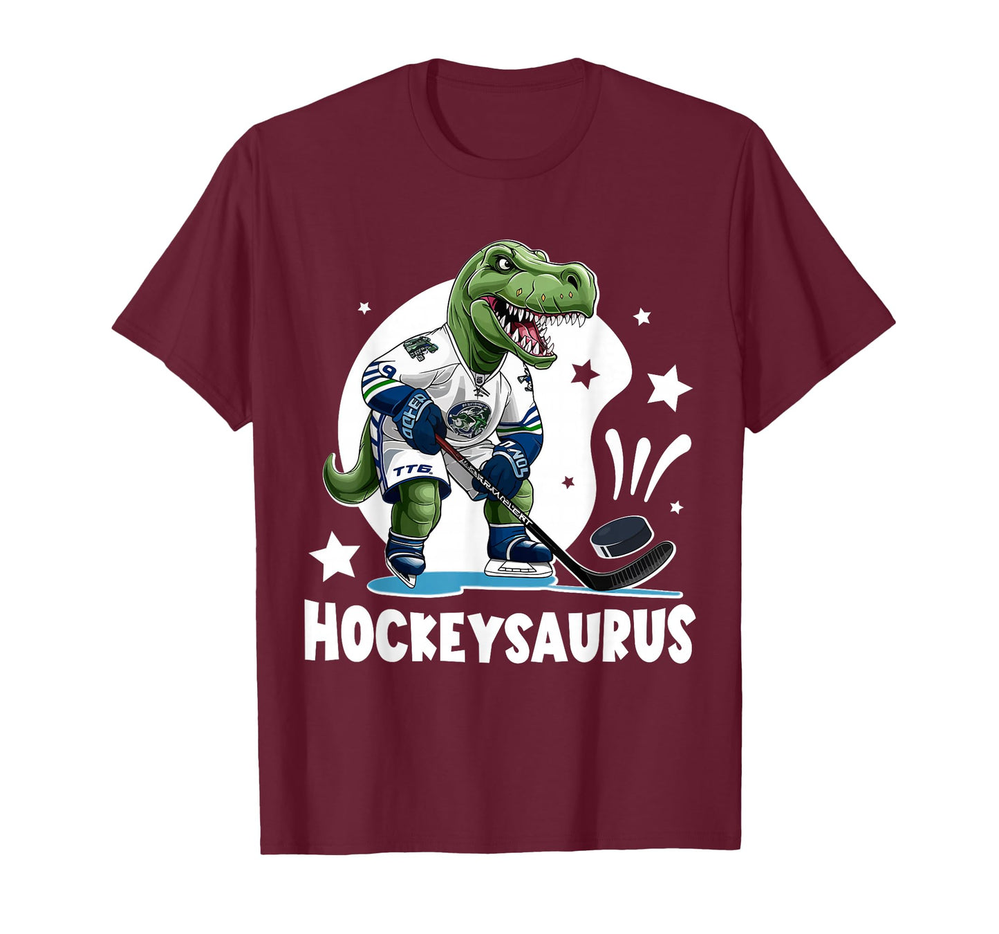 Hockeysaurus Funny Dinosaur Hockey Kids Hockey Boy T-Shirt