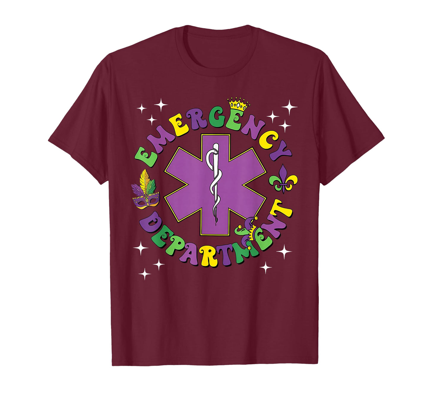 Mardi Gras Emergency Department Nurse New Orleans Nursing T-Shirt