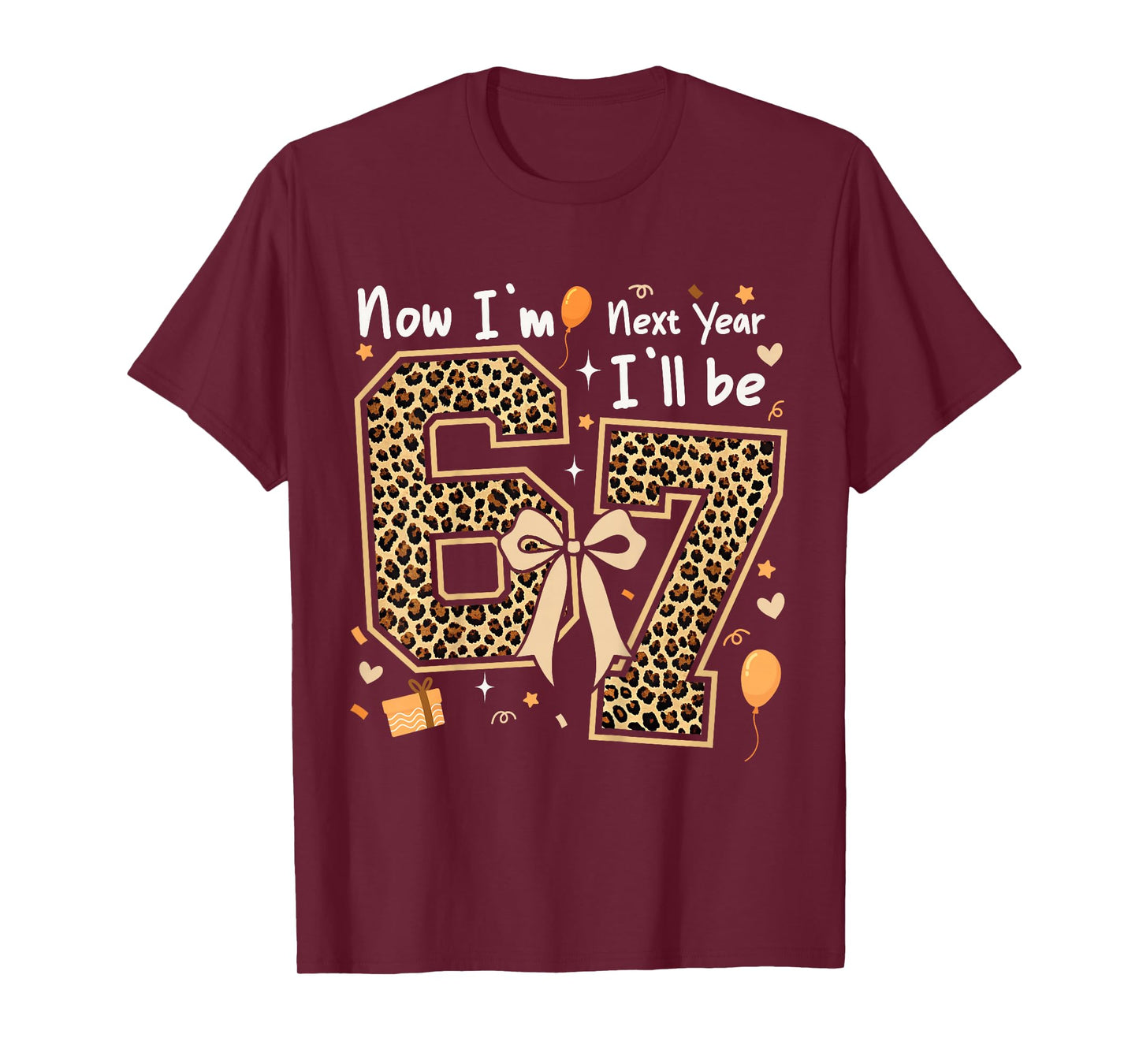 6th Birthday Girl Leopard Animal Print Outfit 6 Year Old 6 7 T-Shirt