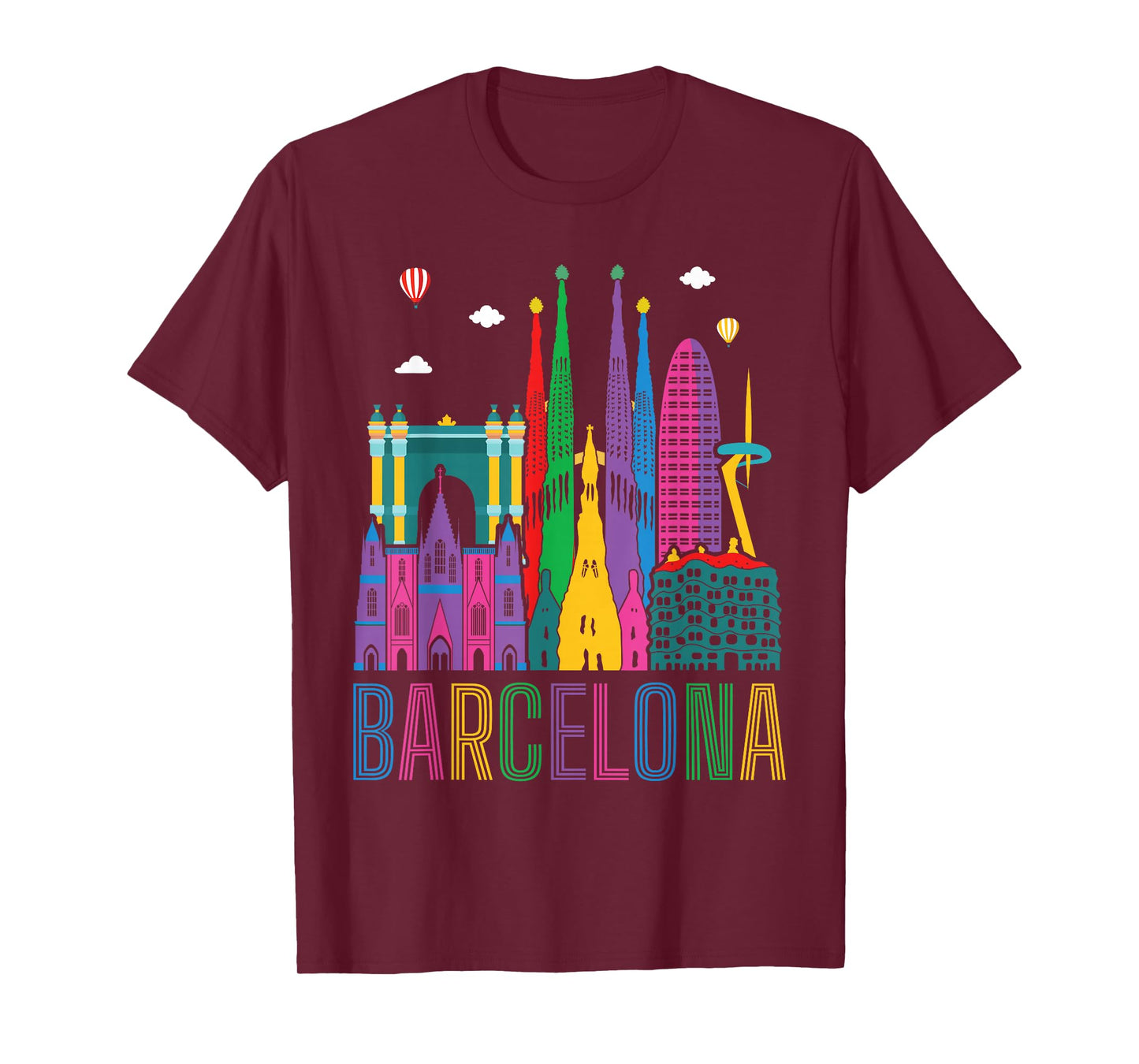 Barcelona City Landscape Attractions Architecture Spain T-Shirt