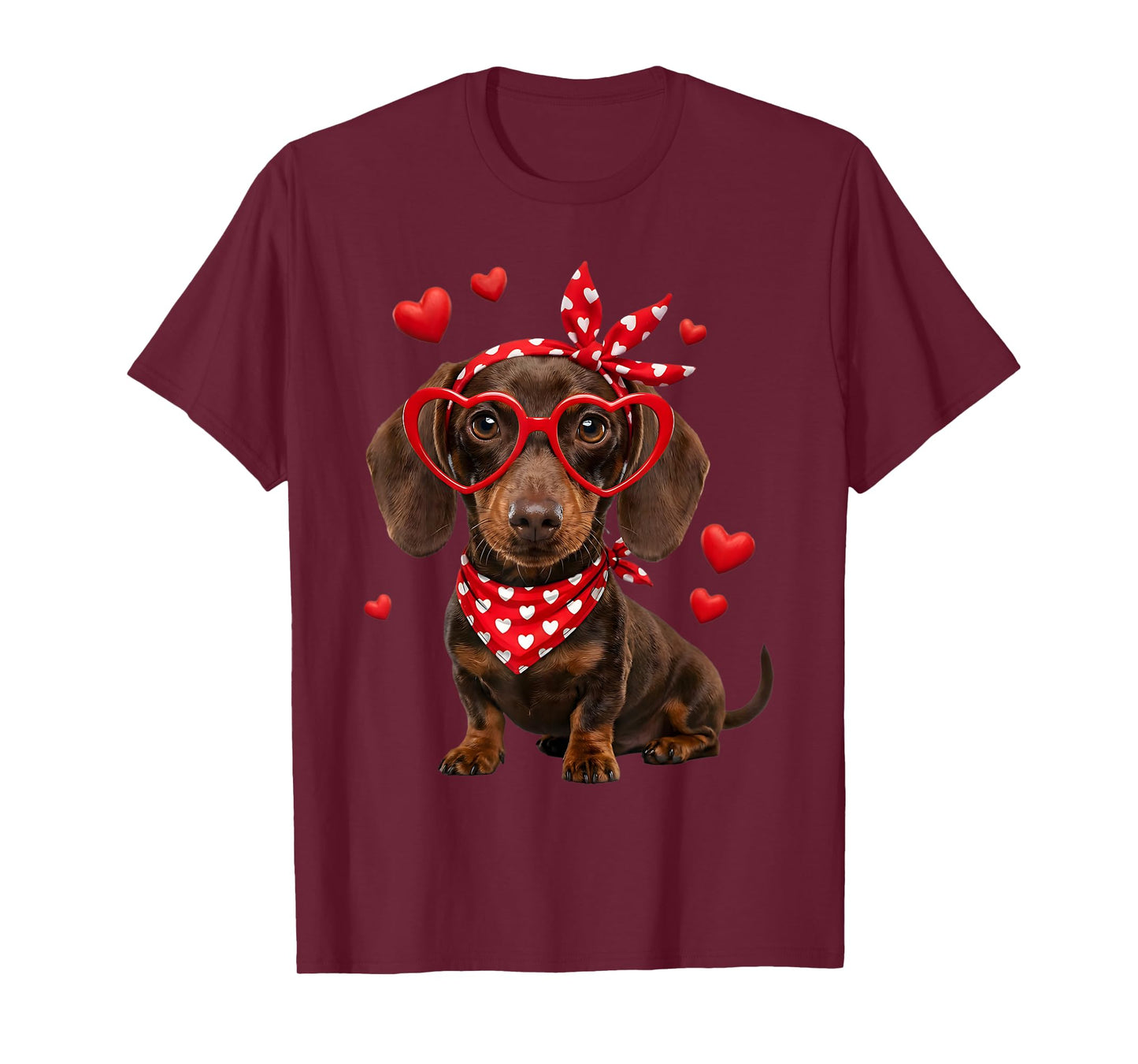 Dachshund Valentines Day Wiener Dog Lover Weenie Heart T-Shirt