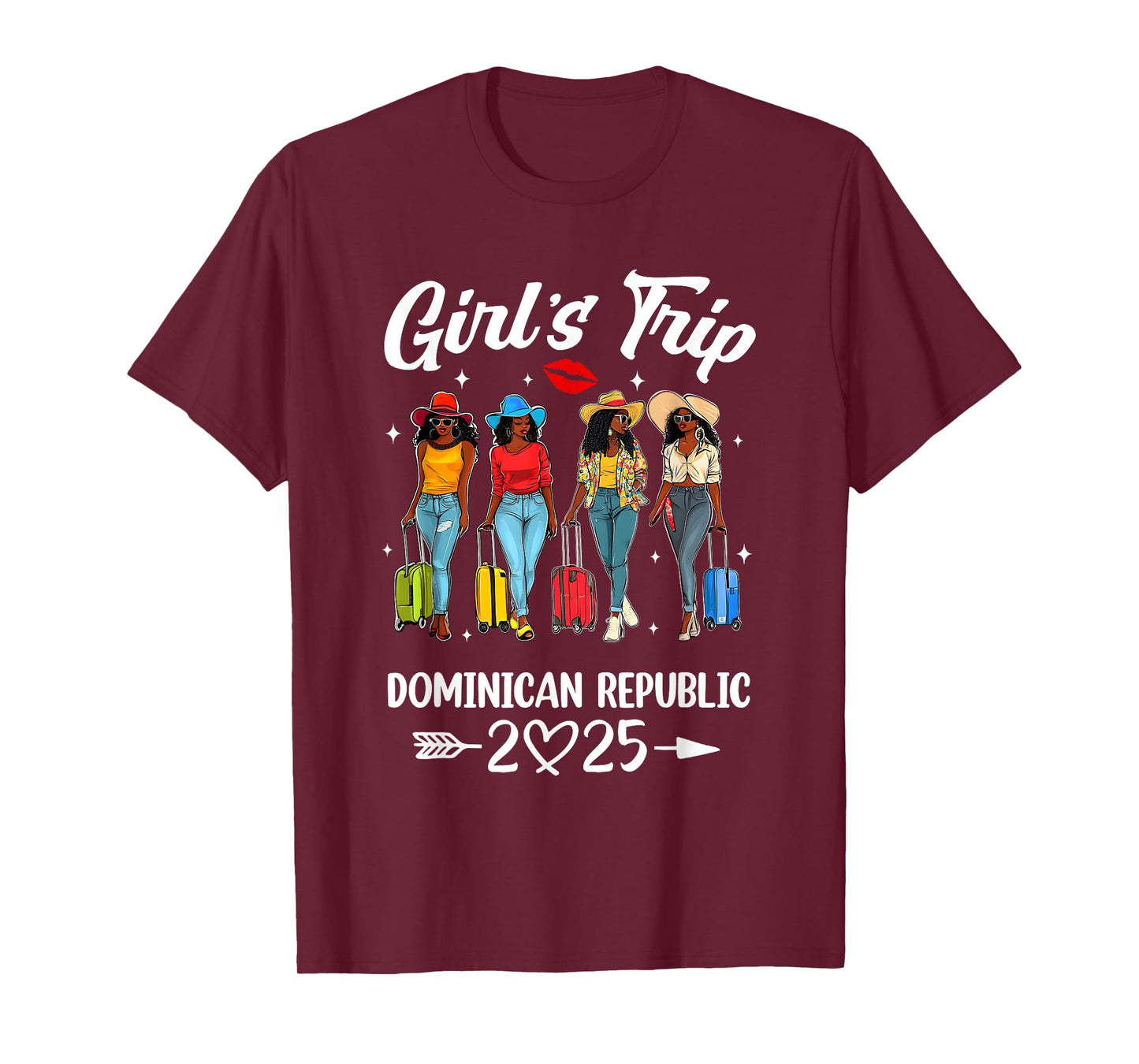 Dominican Republic Girls Trip 2025 Birthday Squad Women T-Shirt