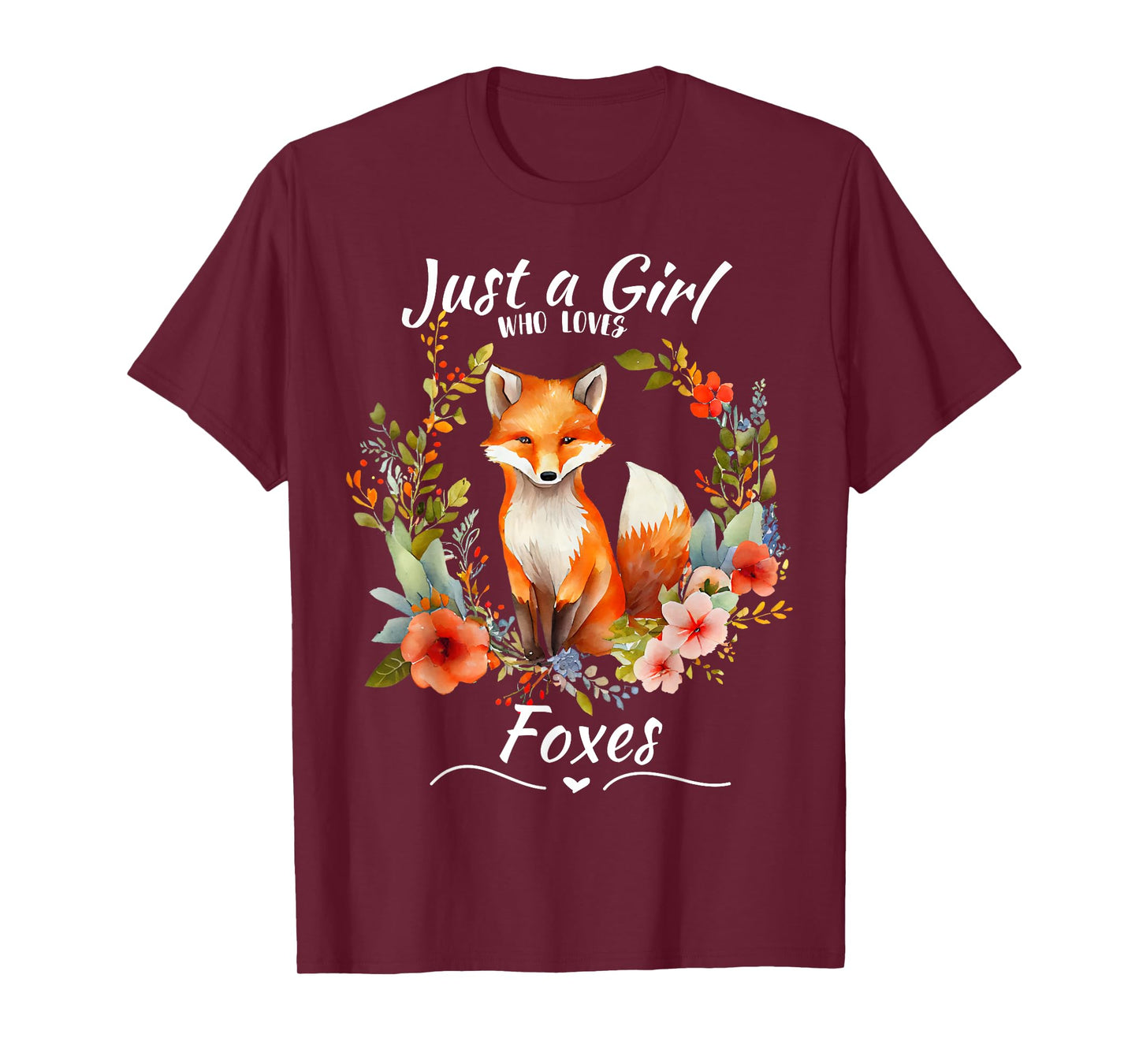 Just a Girl Who Loves Foxes for Girls Who Love Animals T-Shirt