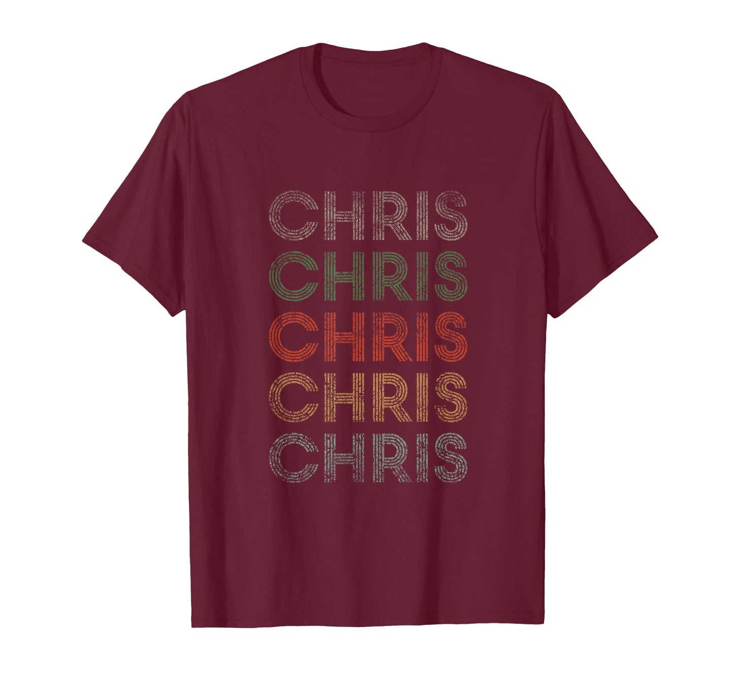 Chris First Name Grunge Style Vintage Retro T-Shirt