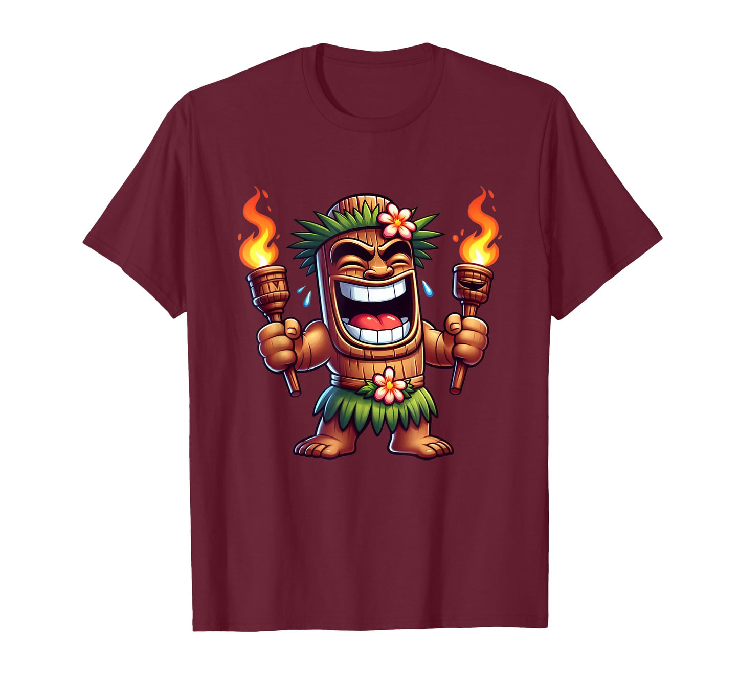 Mens Tiki Shirt Man Hawaiian Summer Tropical Luau Party Kids T-Shirt