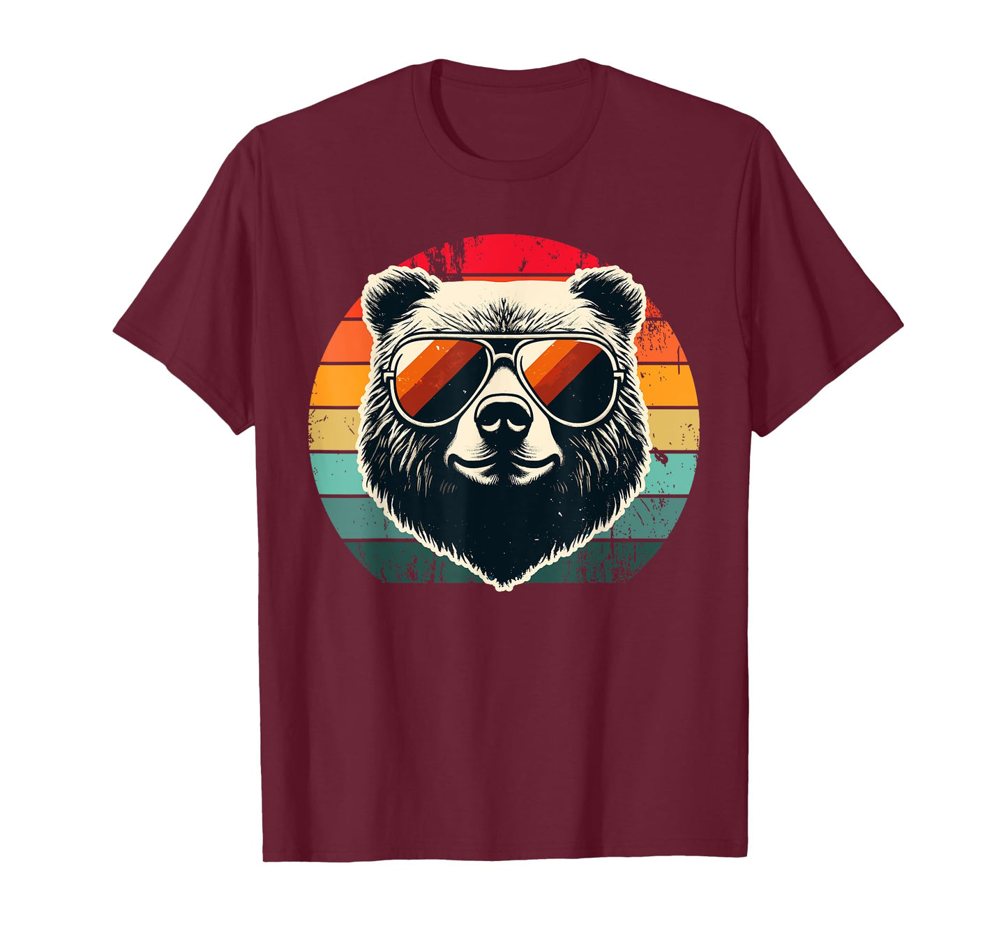 Cool Retro Bear in Sunglasses 70s 80s 90s Novelty Funny Bear T-Shirt