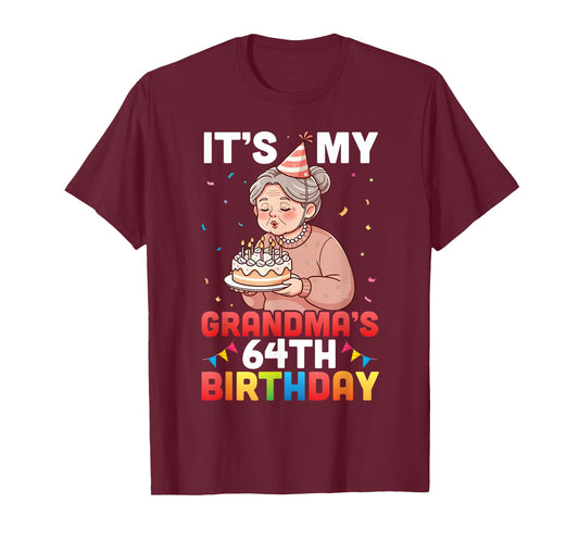 It's My Grandma 64th Birthday Happy Grandmother 64 Years Old T-Shirt