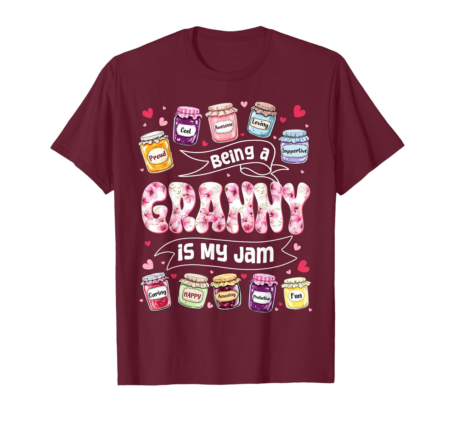 Being Granny is My Jam Funny Sayings Cute Mothers Day T-Shirt