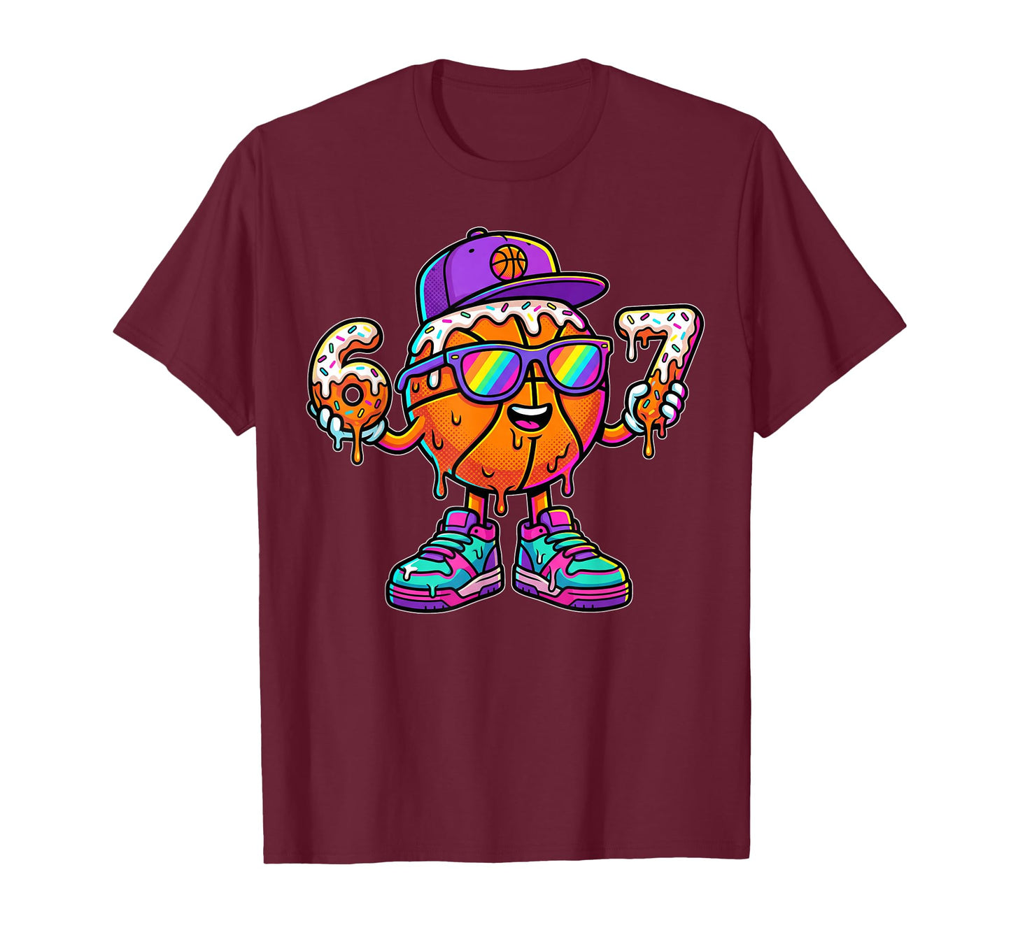67 Basketball Drip Six Seven Funny Meme Gen Alpha Kids Boys T-Shirt