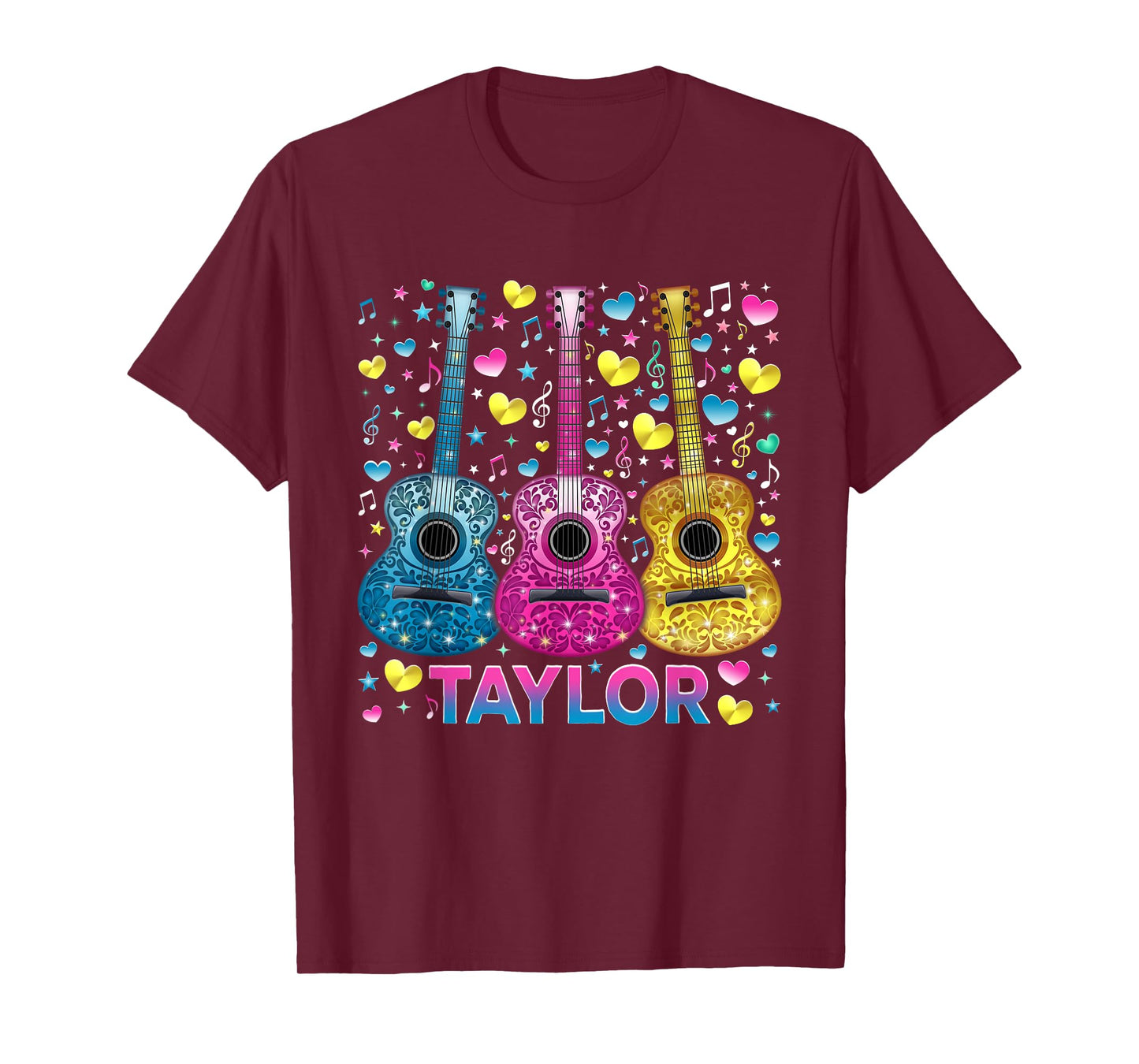 Funny Girl Retro Taylor First Name Personalized Groovy 80's T-Shirt