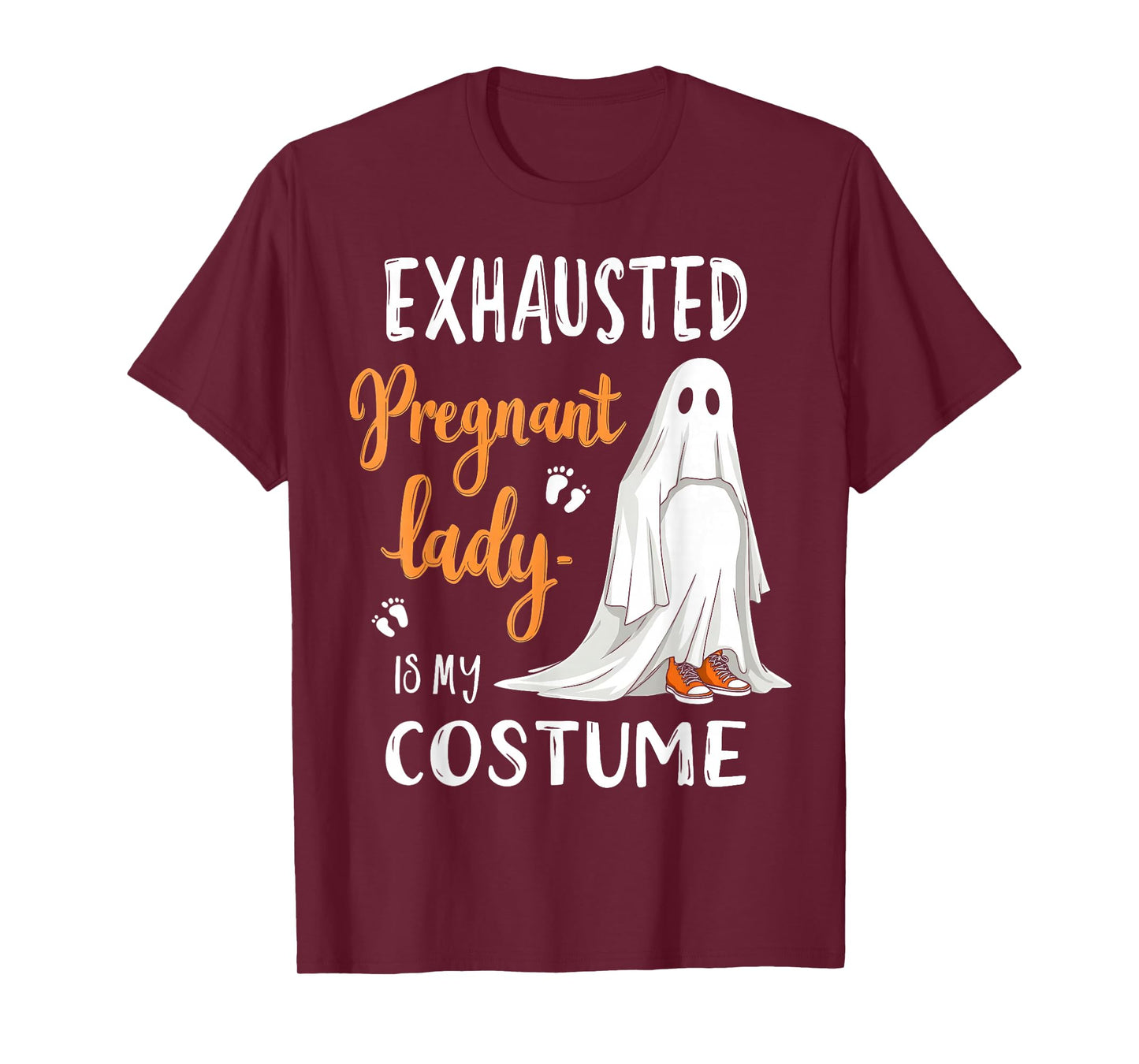 Exhausted Pregnant Lady Costume Funny Spooky Pregnancy T-Shirt