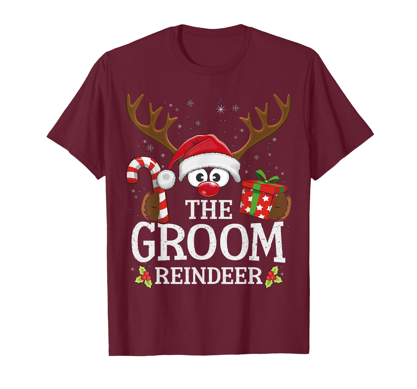 Christmas Matching The Groom Reindeer Family T-Shirt