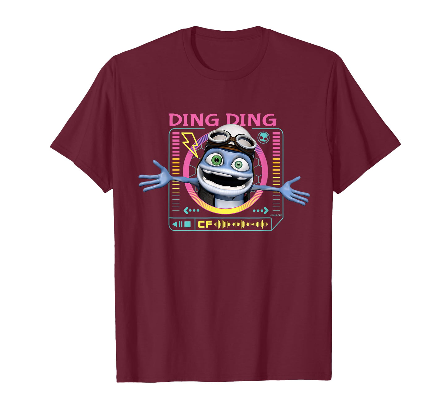 Crazy Frog Retro Music Player for Kids Funny Ding Ding T-Shirt