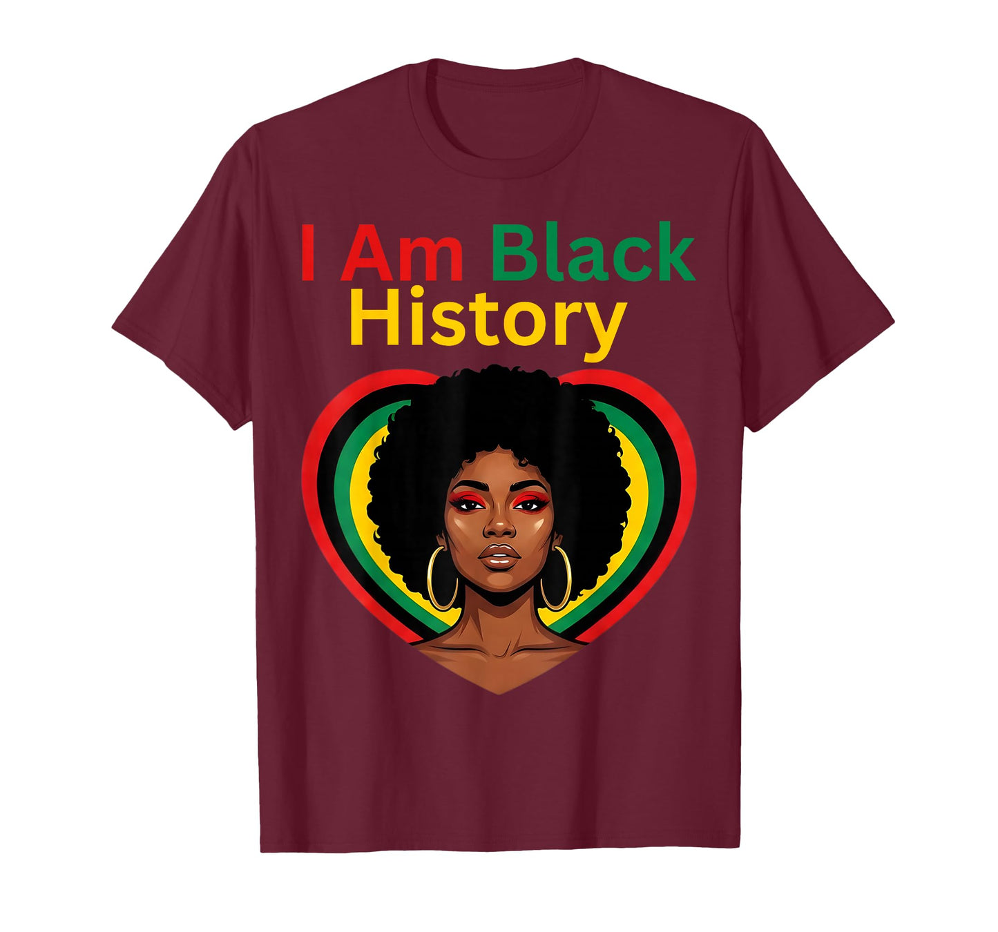 I Am Black History Heart Month Pride Men Women T-Shirt