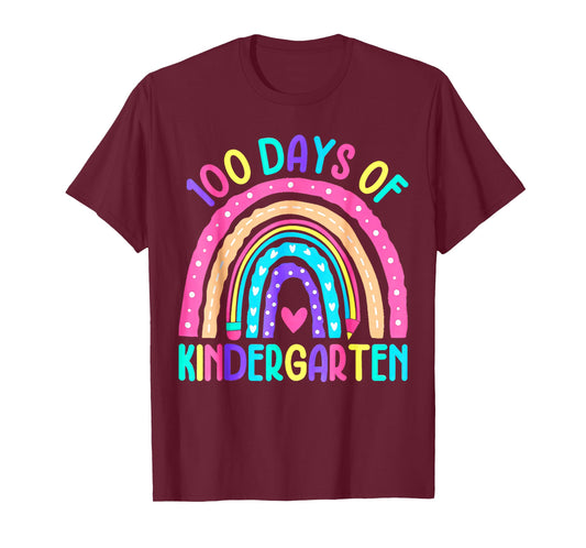100 Days of Kindergarten Rainbow T-Shirt