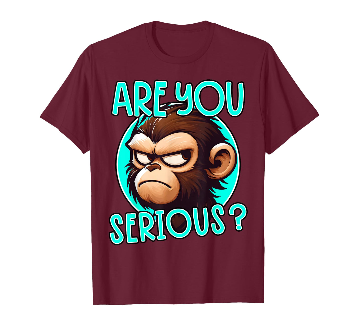 Are You Serious Grumpy Funny Monkey Meme Humor T-Shirt