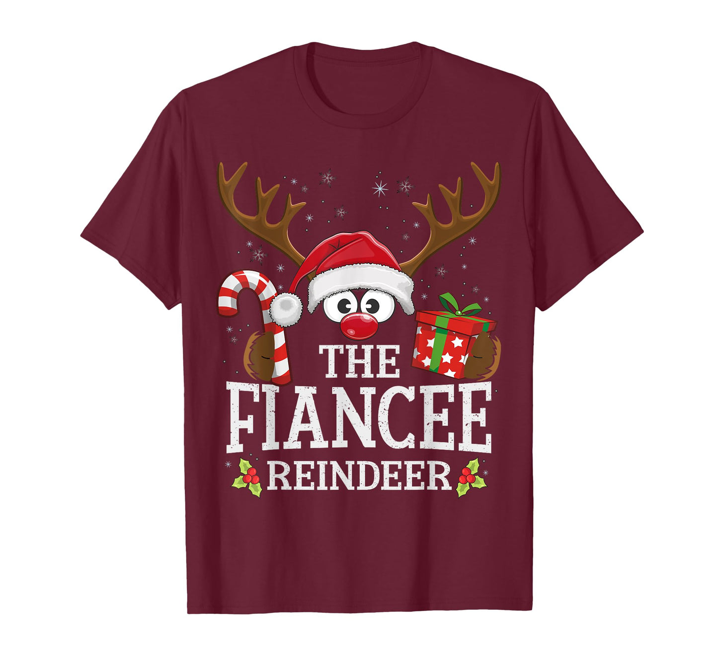Christmas Matching The Fiancee Reindeer Family T-Shirt