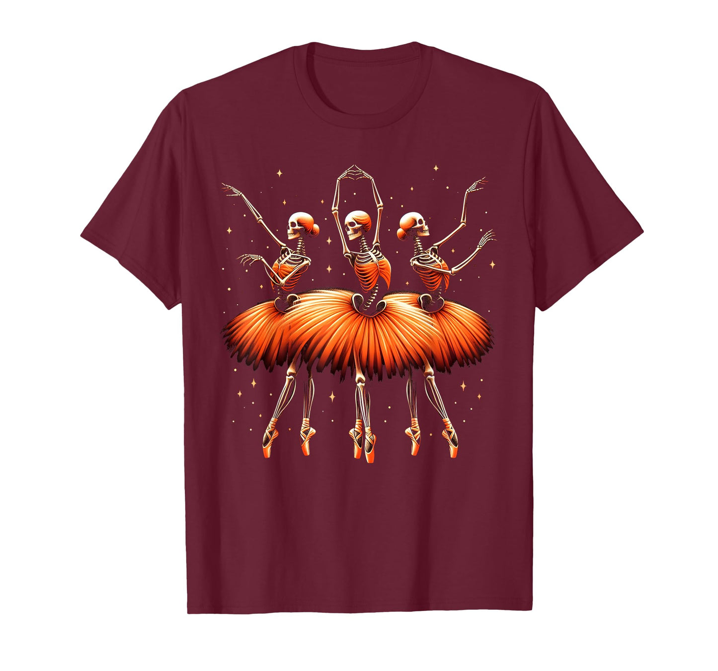 Spooky Ballerina Skeleton Dance Funny Halloween Ballet T-Shirt