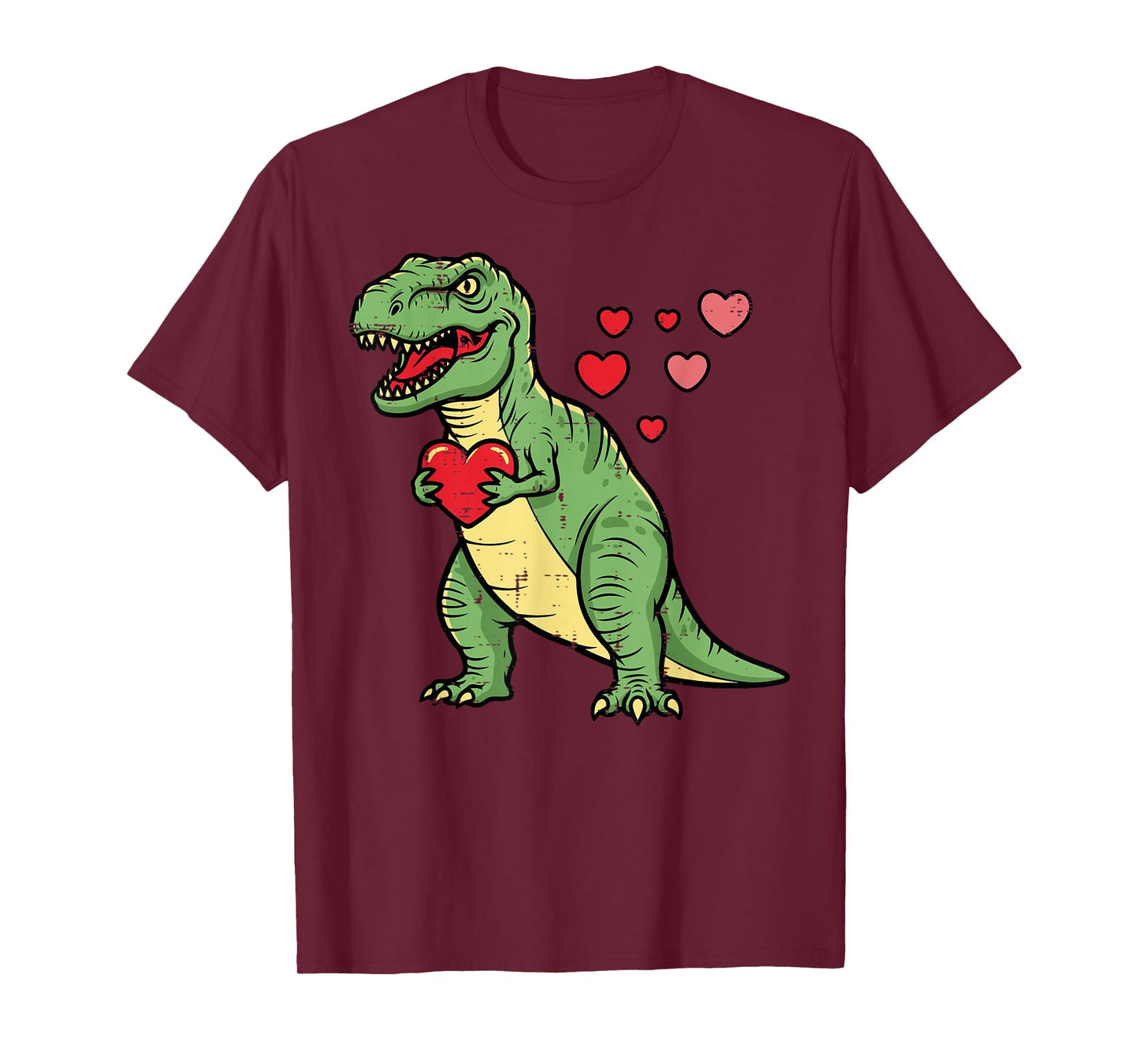Valentines Day Dino Heart Funny Love Trex Boys Kids Toddler T-Shirt