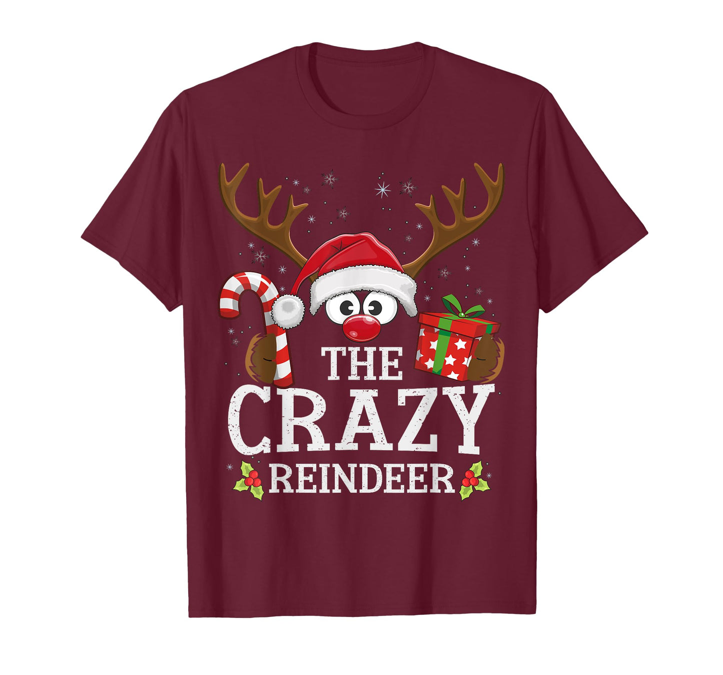 Christmas Matching The Crazy Reindeer Family T-Shirt