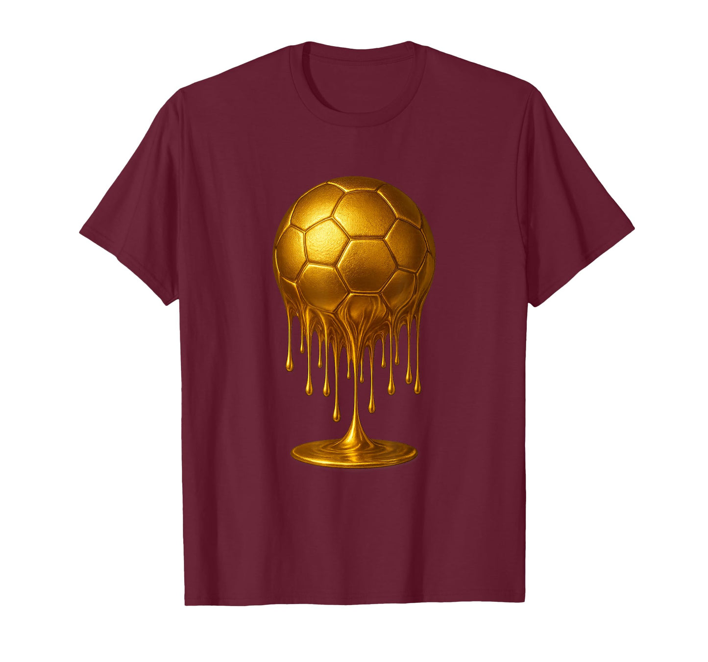 Dripping Gold Drip Soccer Game Day Player Coach Baller T-Shirt