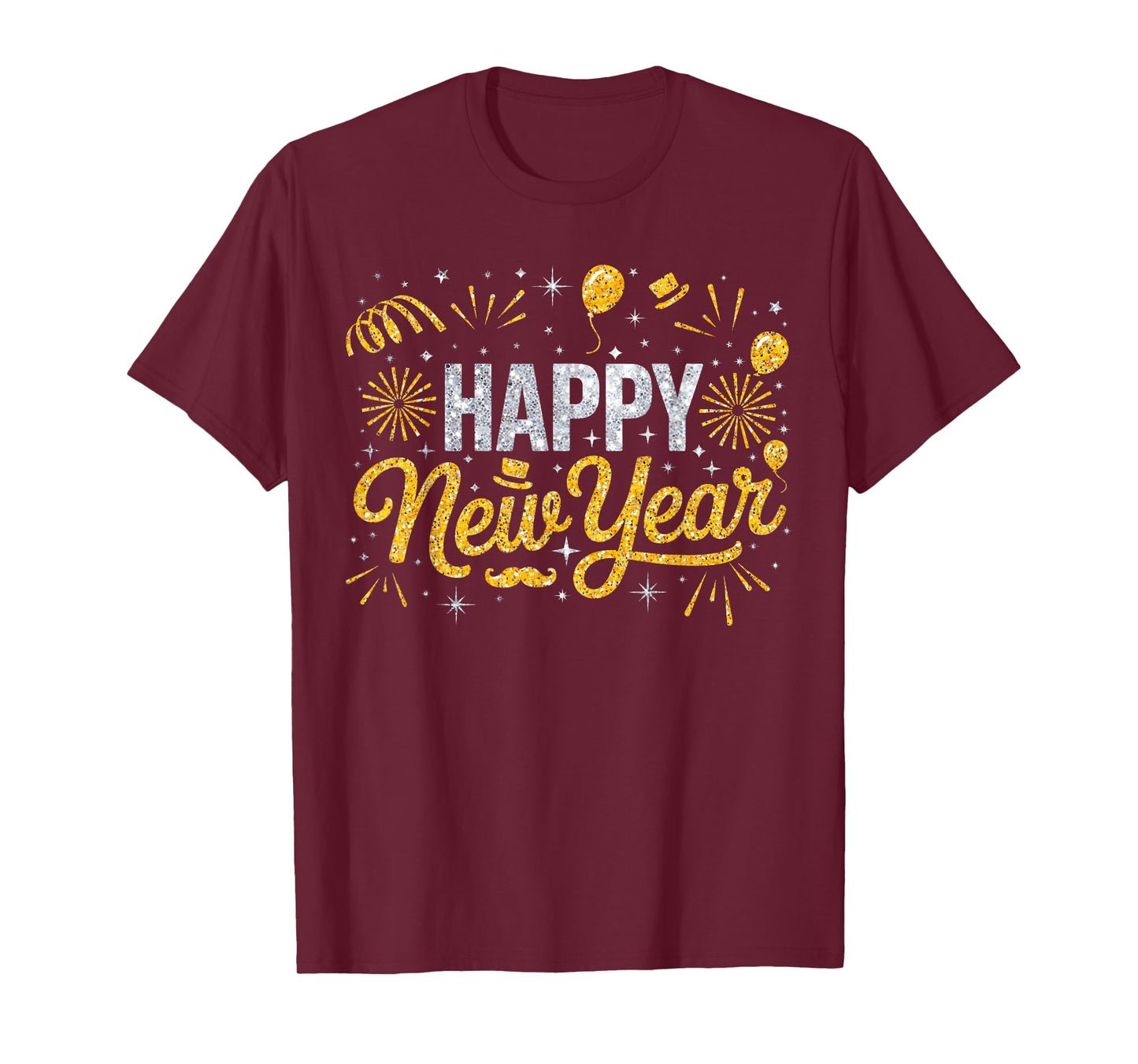 Happy New Year's Eve 2026 Fireworks Balloons Family Matching T-Shirt