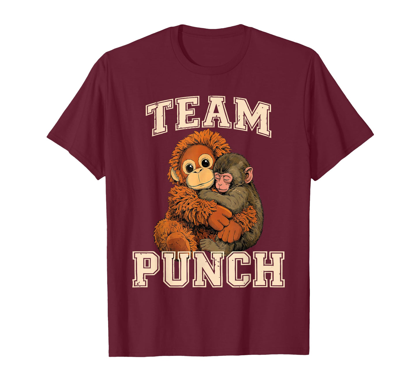 Baby Monkey Punch Team Punch Mama Monkey Hug Cute T-Shirt