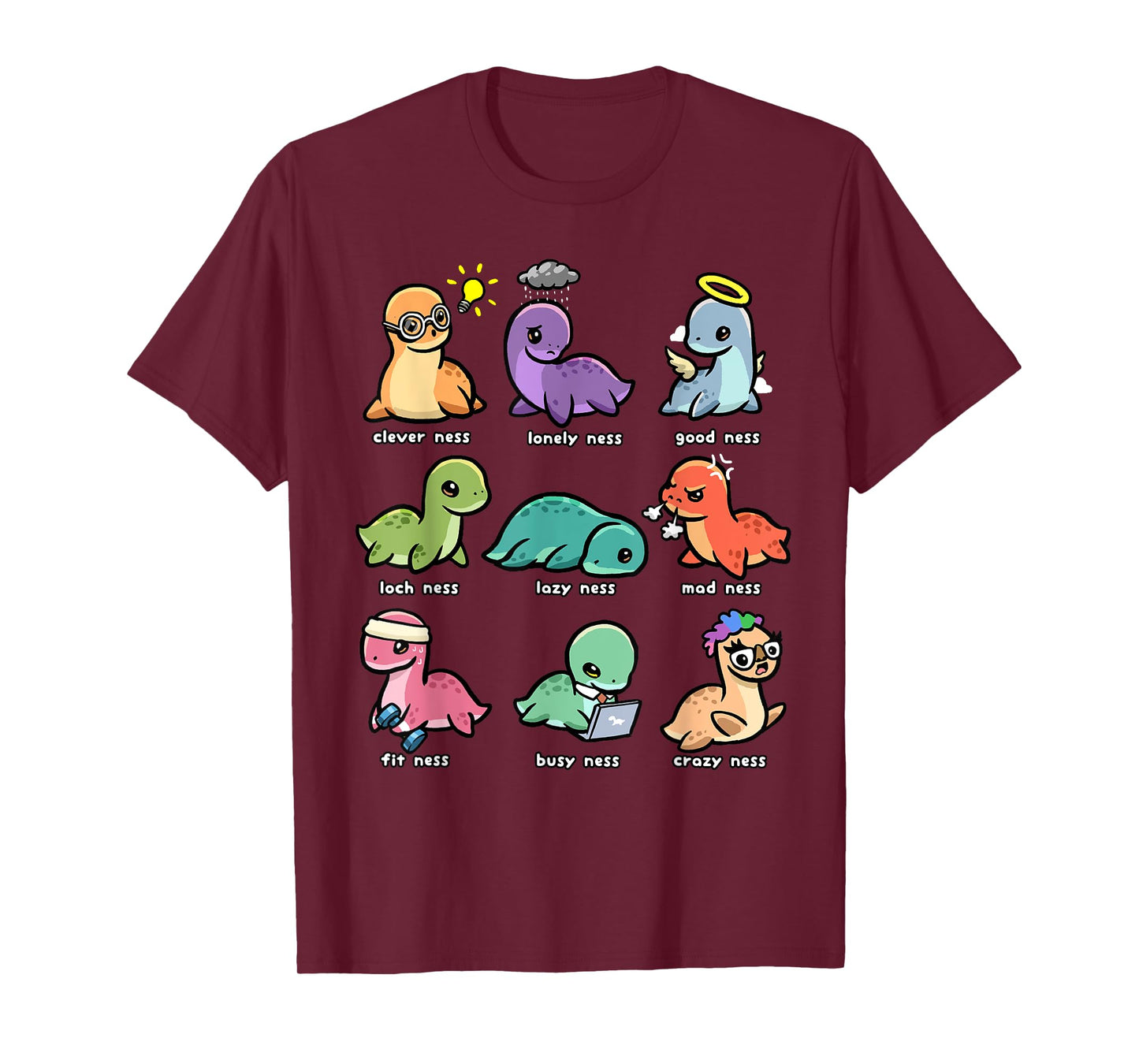 Loch Ness Monster Shirt Funny Types of Ness Cryptid Nessie T-Shirt