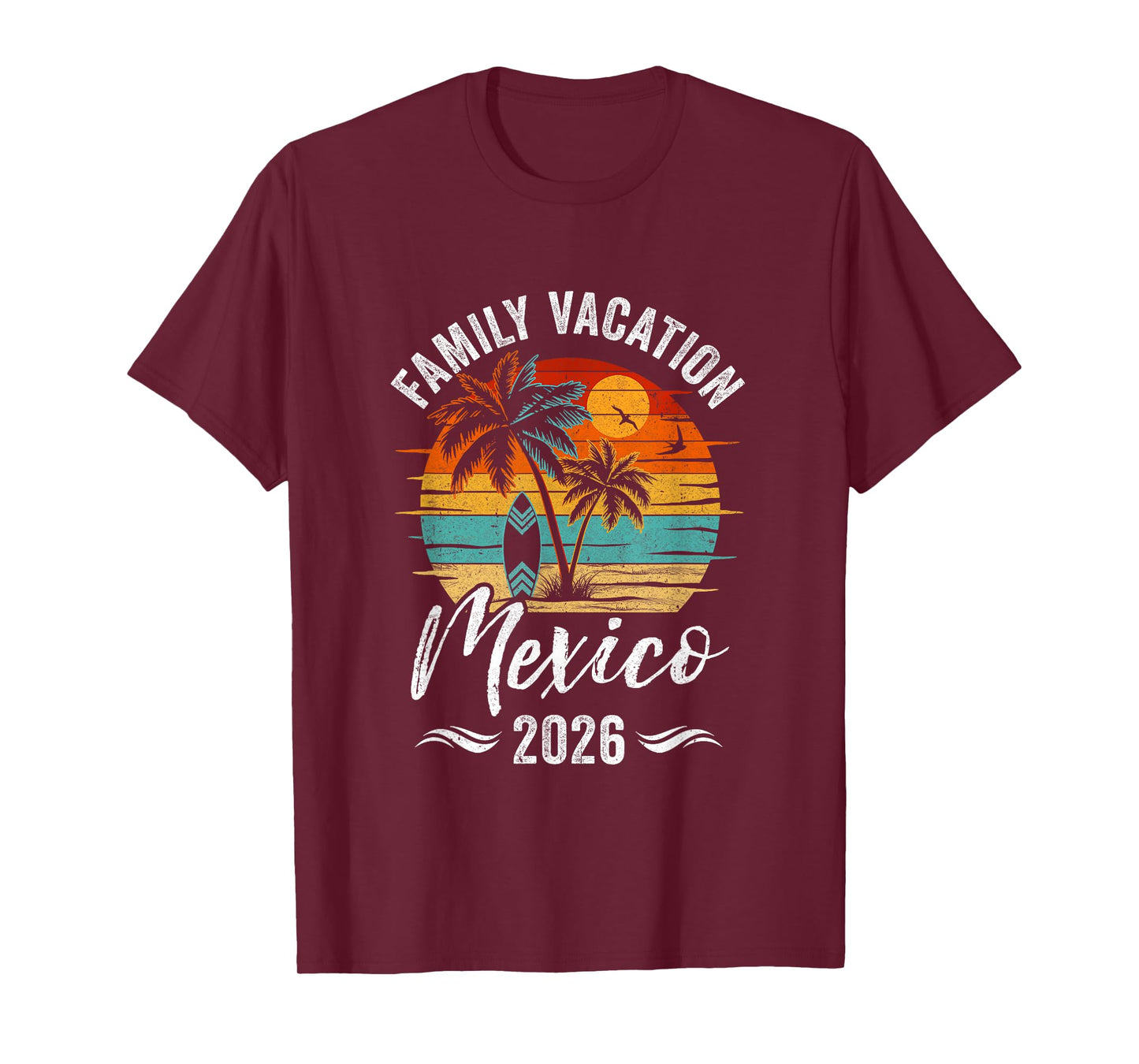 Family Vacation 2026 Vintage Mexico Summer Matching Trip T-Shirt