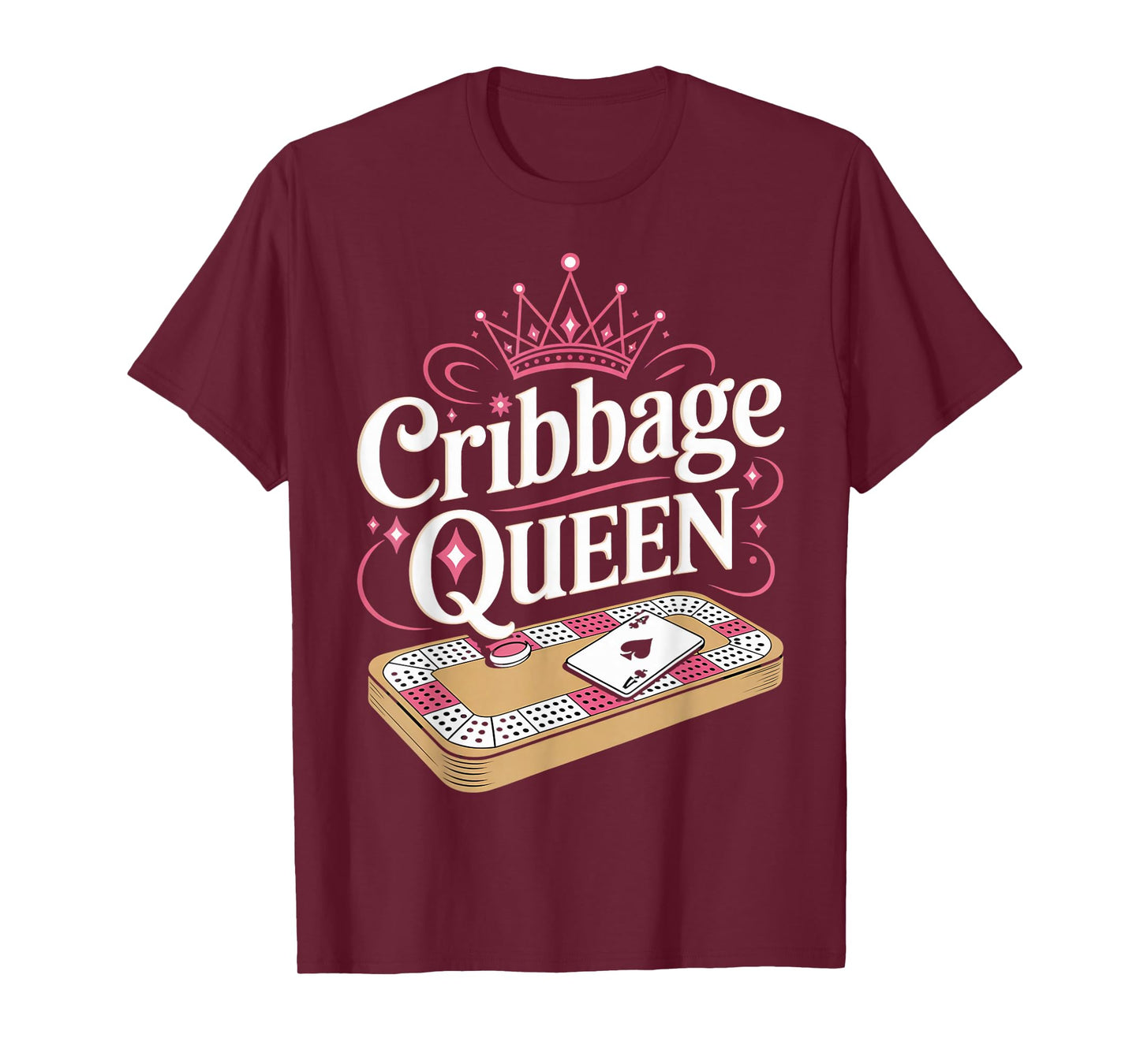 Cribbage Queen Skunked Peg Card Game Board Game Cribbage T-Shirt