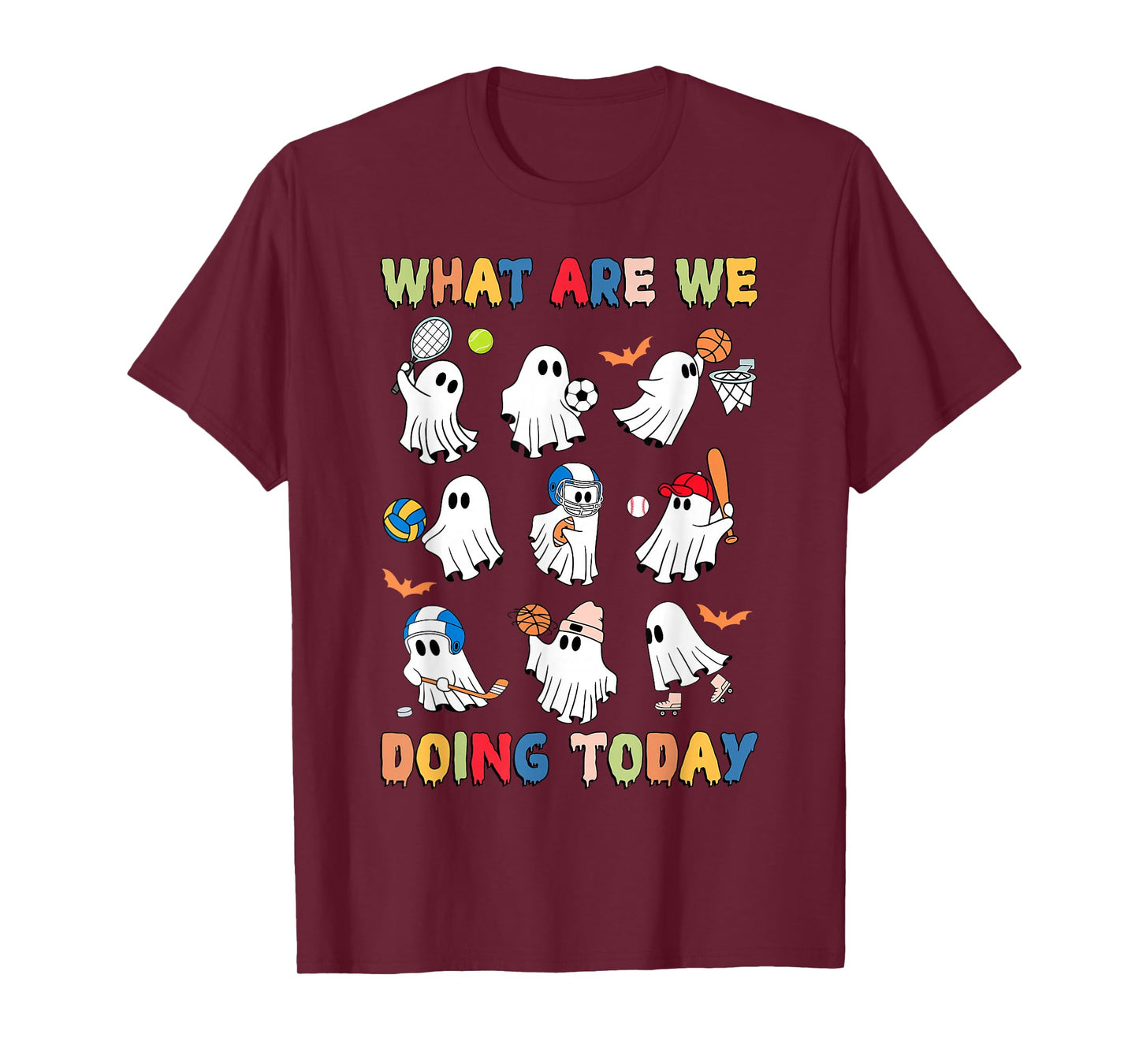 What are We Doing Today Ghost PE Teacher Team Halloween T-Shirt
