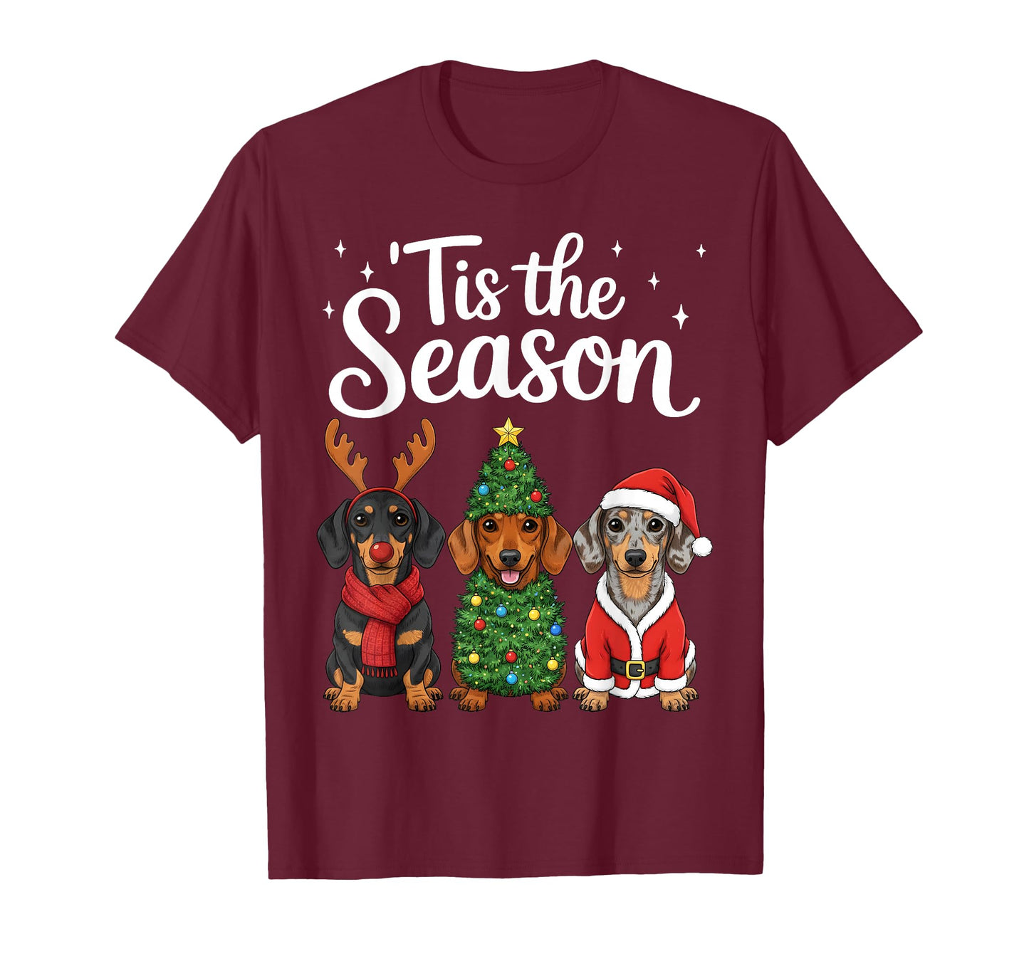 Tis The Season Dachshund Christmas Santa Weiner Dog Lover T-Shirt