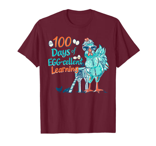 100 Days Egg-stra Smarter Teacher Kids 100th Day of School T-Shirt