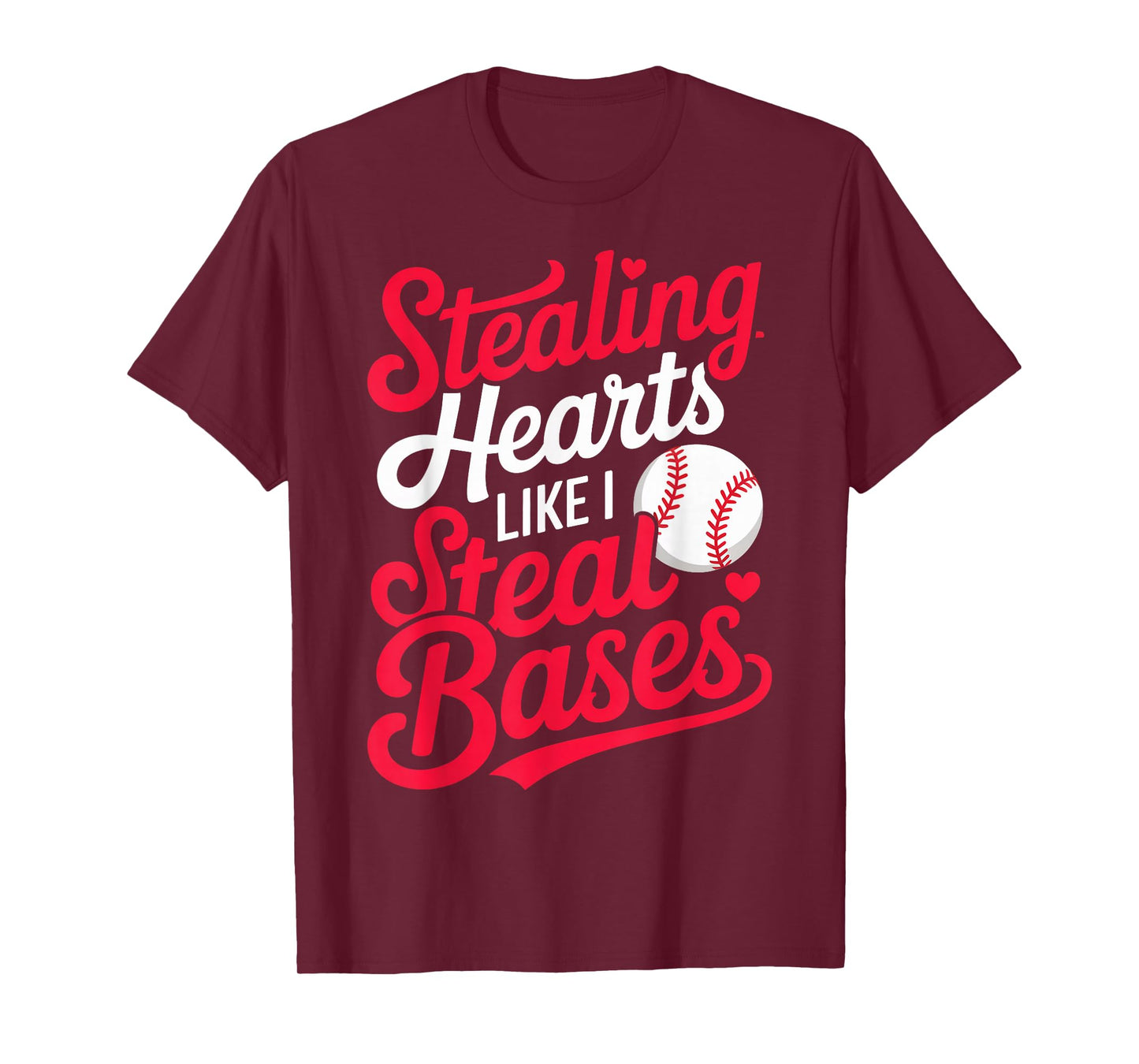 Stealing Hearts Like I Steal Bases Cute Baseball Boys T-Shirt