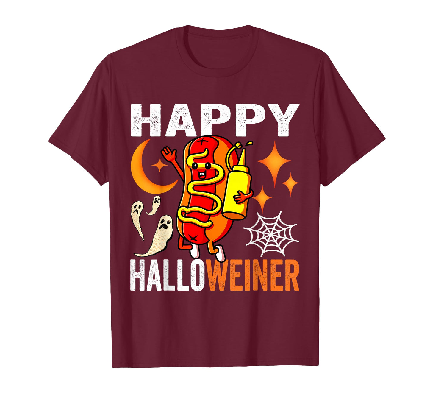 Happy Halloweiner Funny Halloween Party Cute Hot-Dog Costume T-Shirt