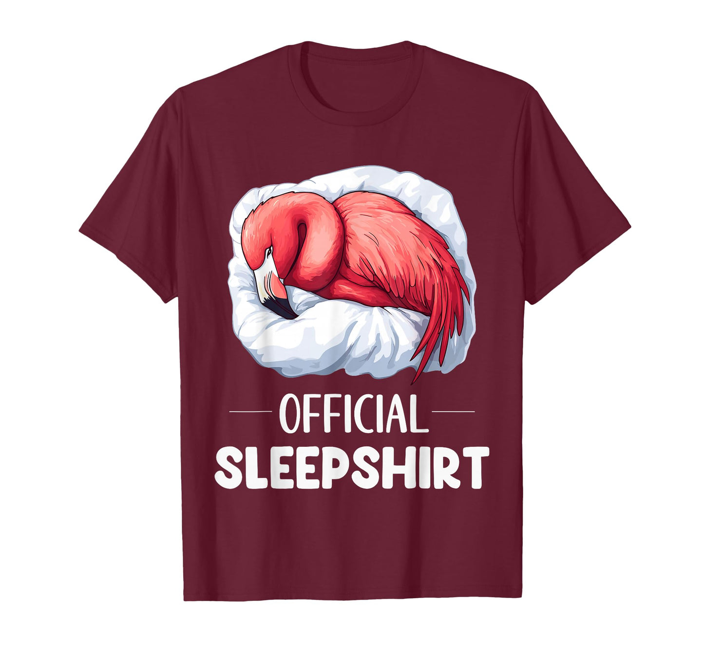 Official Sleepshirt Sleeping Flamingo Animal Lovers Pajama T-Shirt