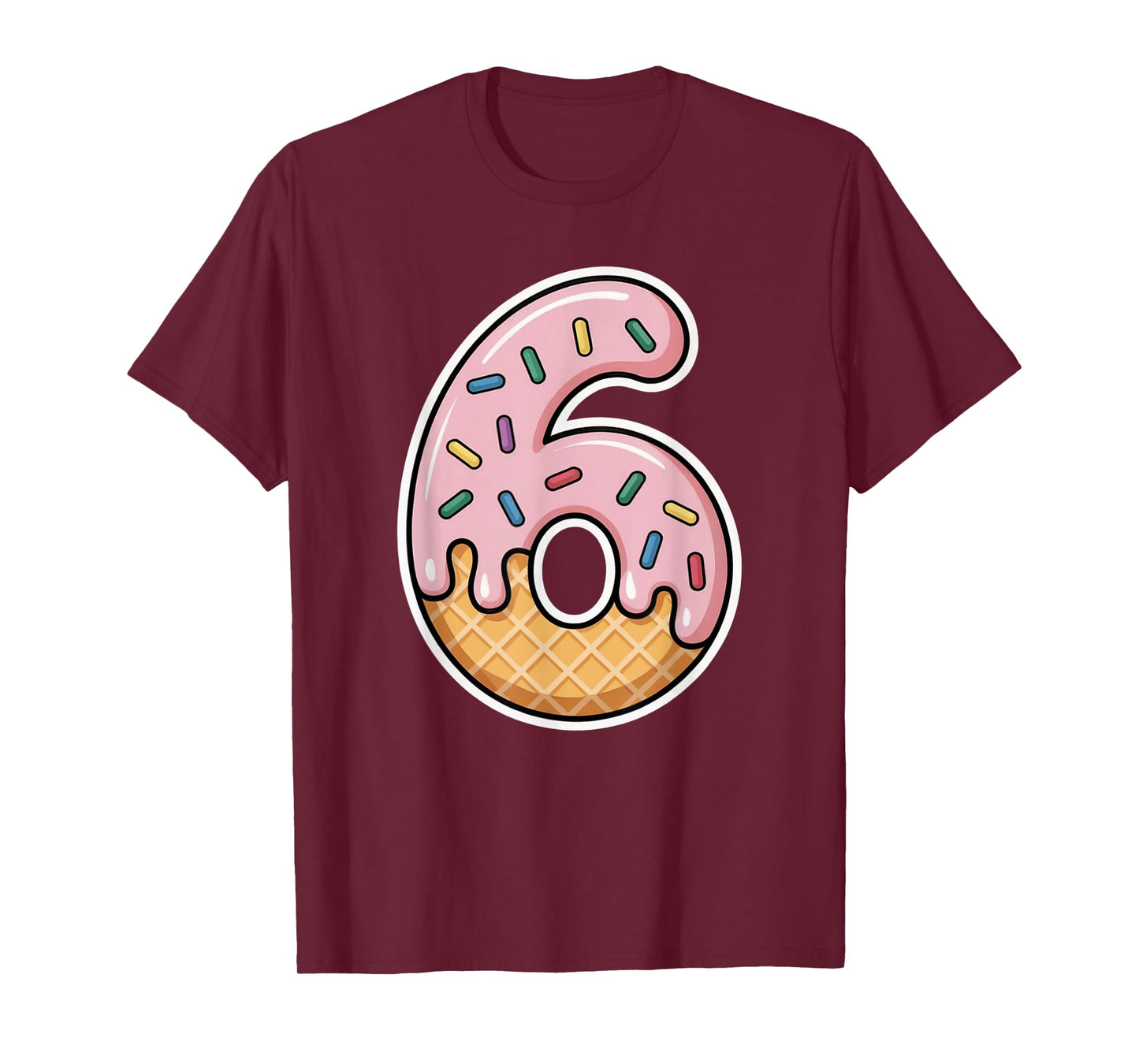 Number 6 Ice Cream Drip Six Seven 67 Meme 6th Birthday Boy T-Shirt