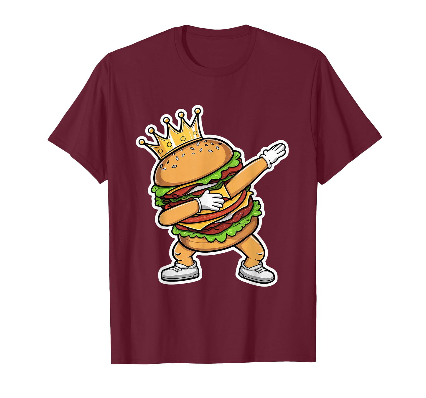 King Of Burger Dab Dancing Funny Hamburger T-Shirt