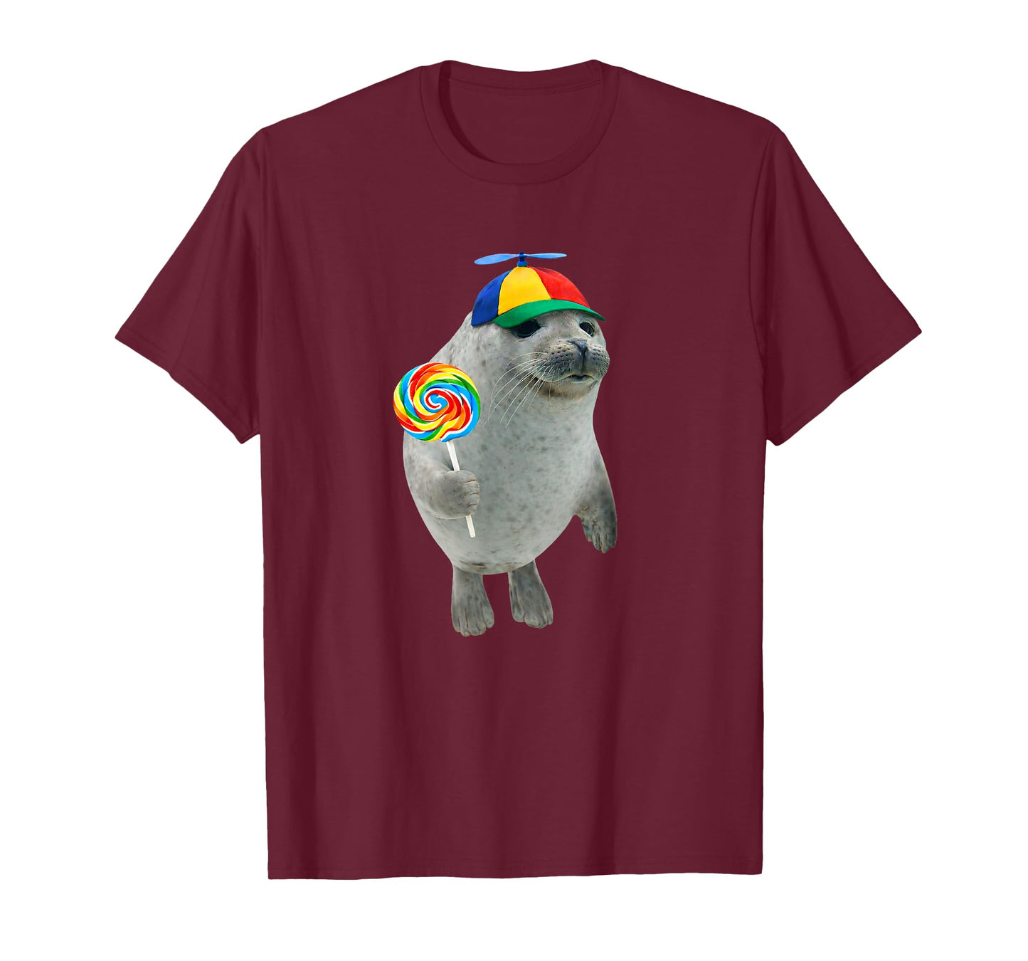 Silly Seal with Lollipop Meme T-Shirt
